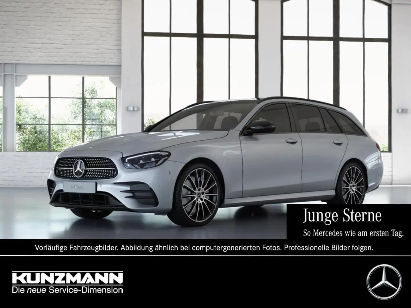 Mercedes-Benz E 400 d 4M T AMG Night Panorama Standhzg AHK 360° Argent - 1