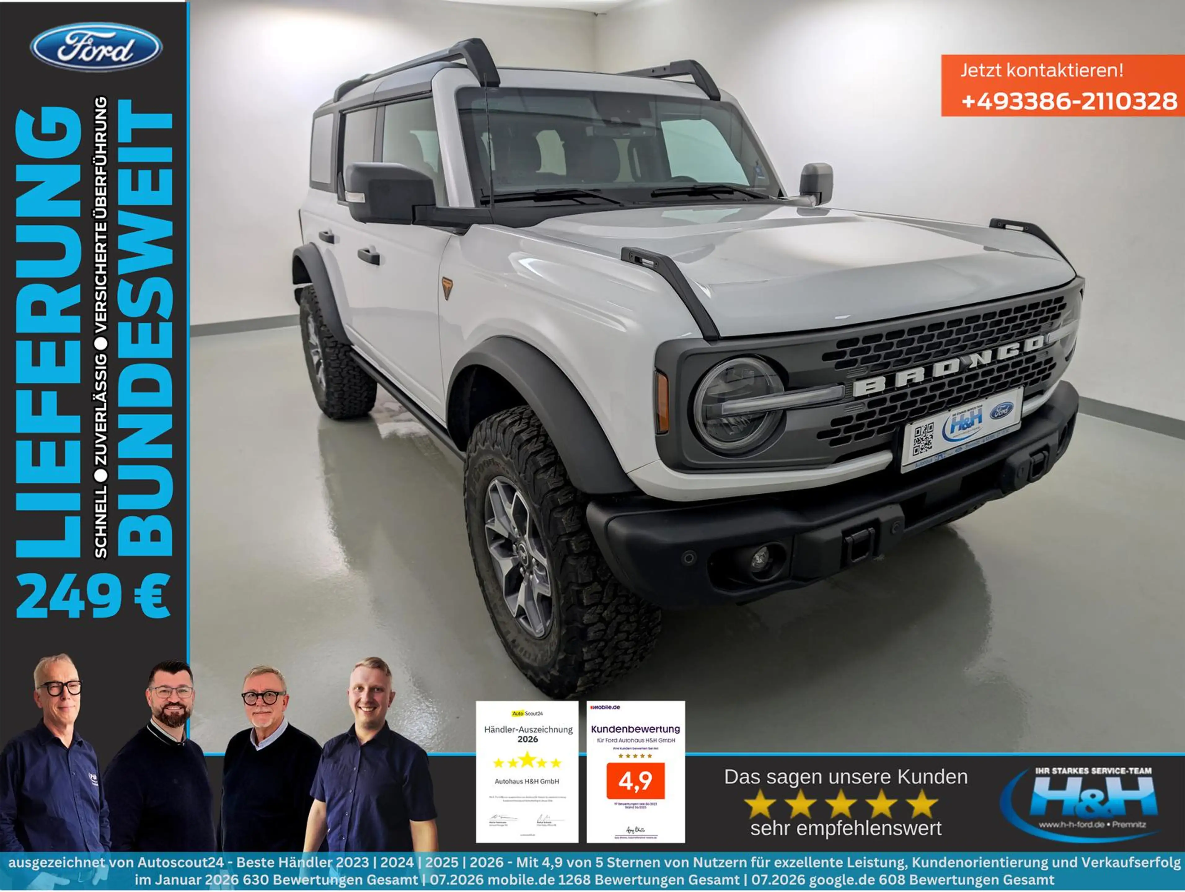 Ford Bronco 2.7 Aut 4WD BADLANDS LED+ACC+360°Kam — photo 2