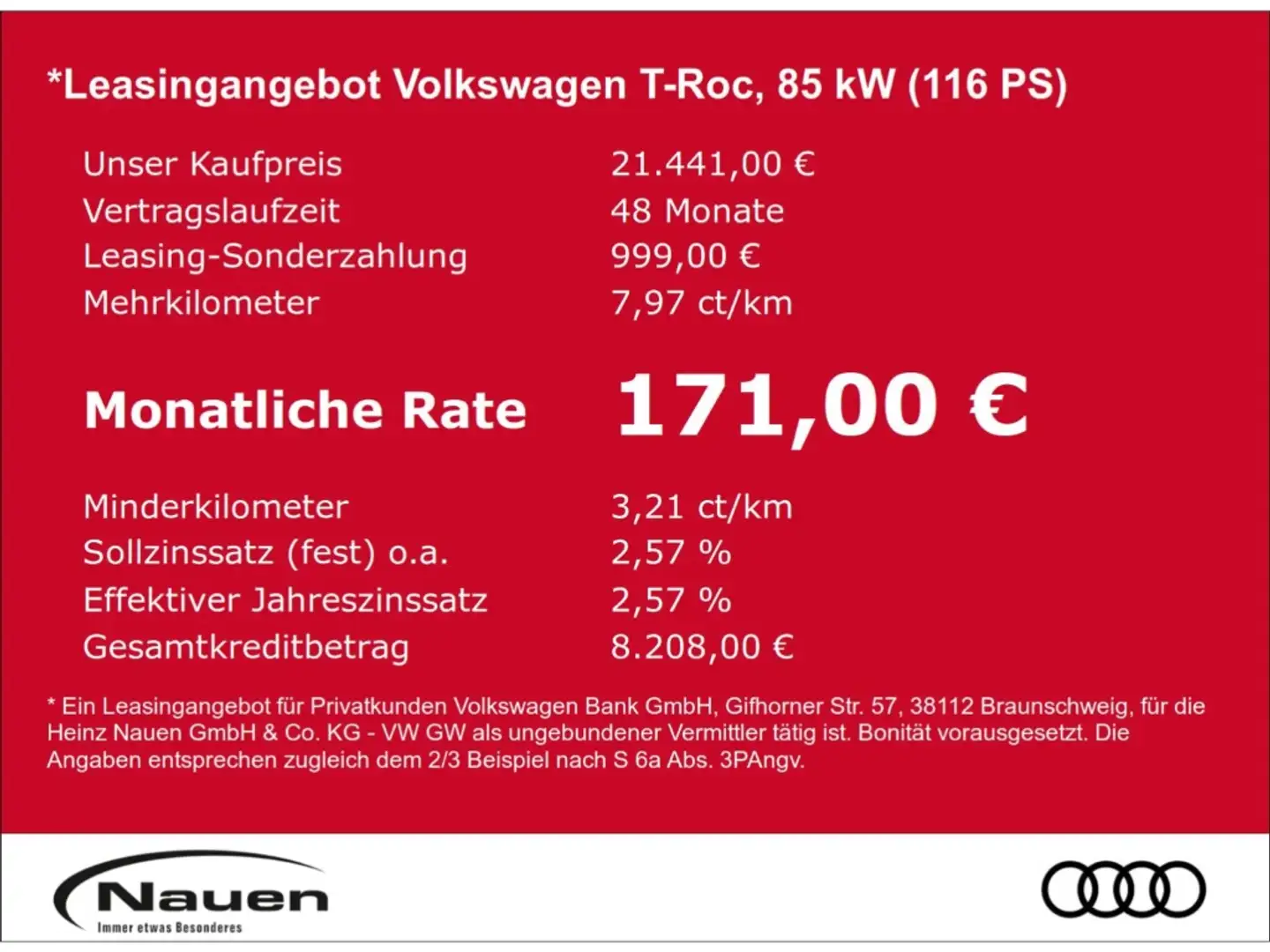 Volkswagen T-Roc 1.0 TSI Life 6-Gang *Leasingrate 169,-€* Navi Grey - 2