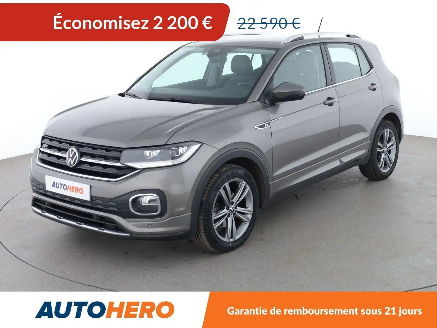 Volkswagen T-Cross 1.0 TSI R-Line DSG Gris - 1