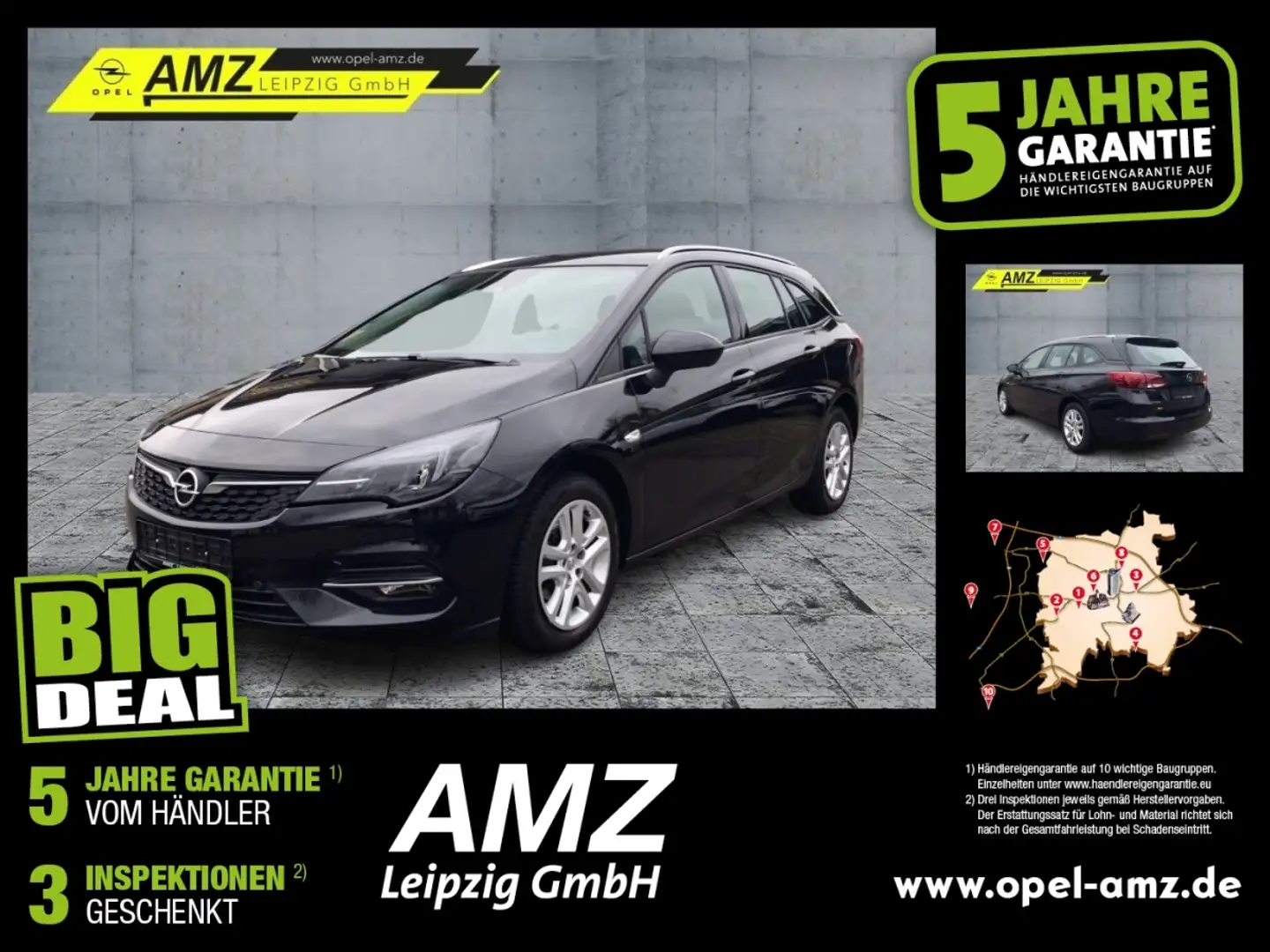Opel Astra K 1.2 Turbo *HU AU NEU* Negro - 1