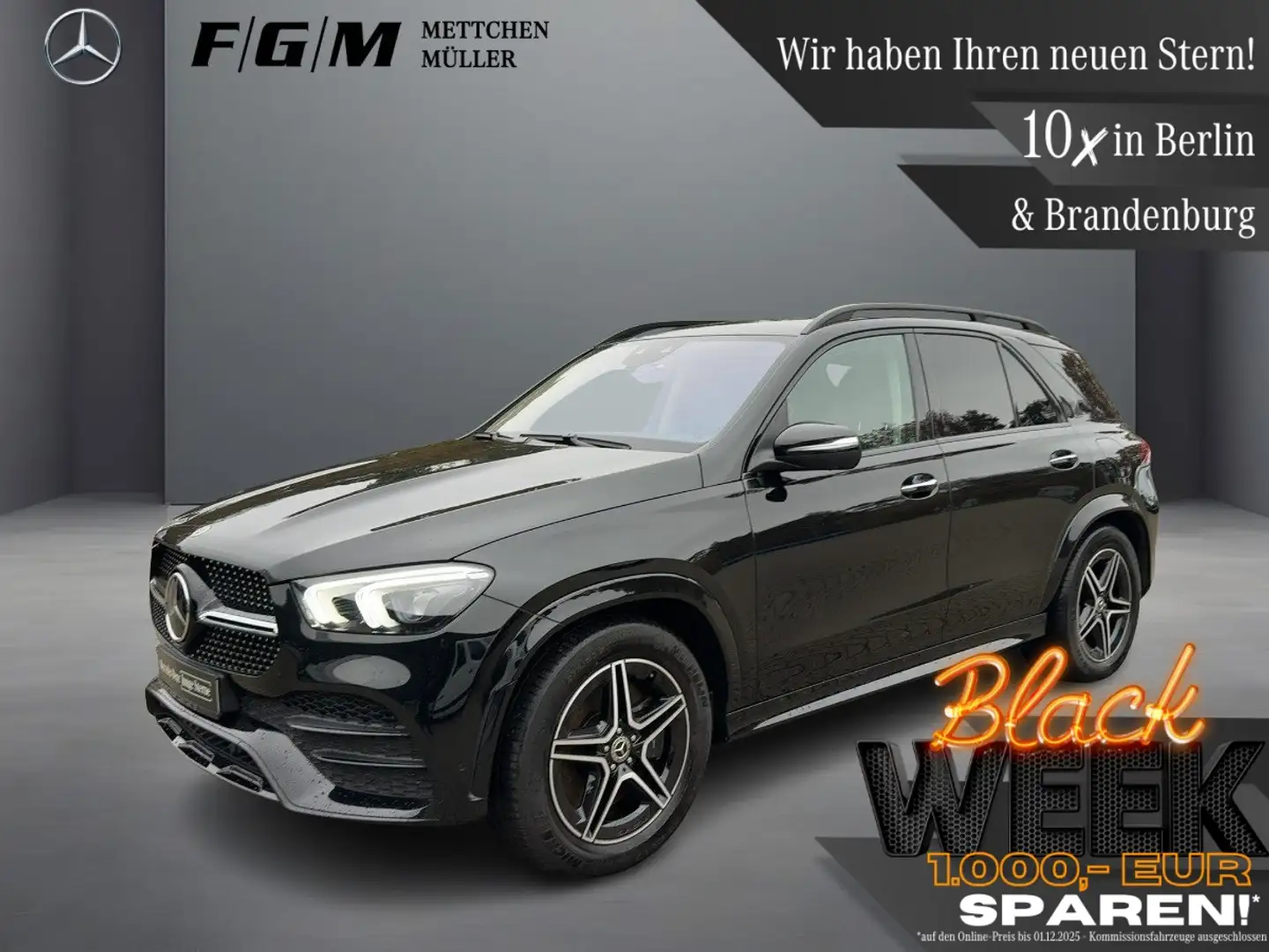 Mercedes-Benz GLE 350 de 4M AMG Line Burm|HeadUp|S-Dach|TWA Schwarz - 1
