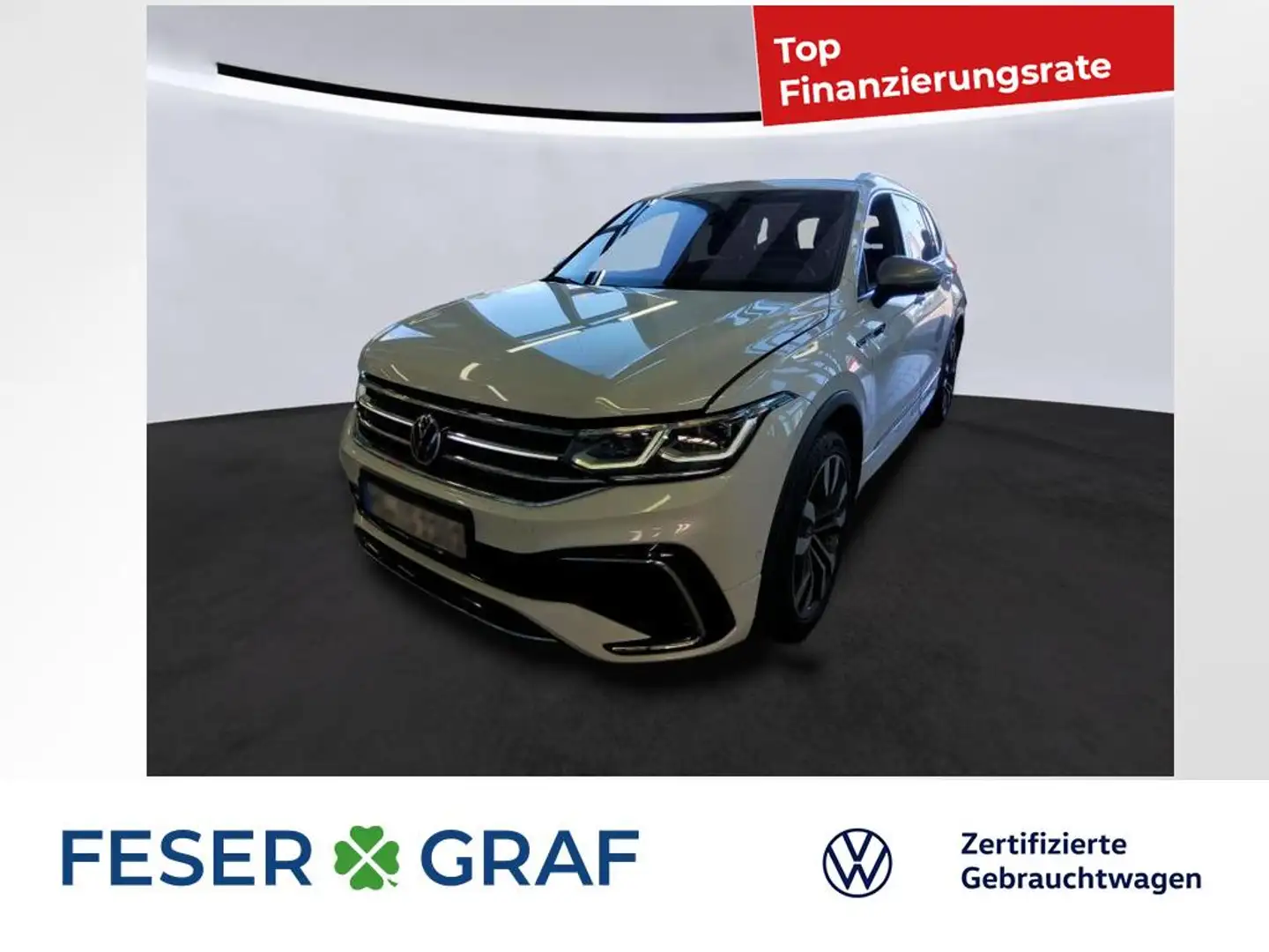 Volkswagen Tiguan Allspace R-Line 4-MOTION 2.0 TDI 7-DSG NAVI PANO AHK Blanc - 1