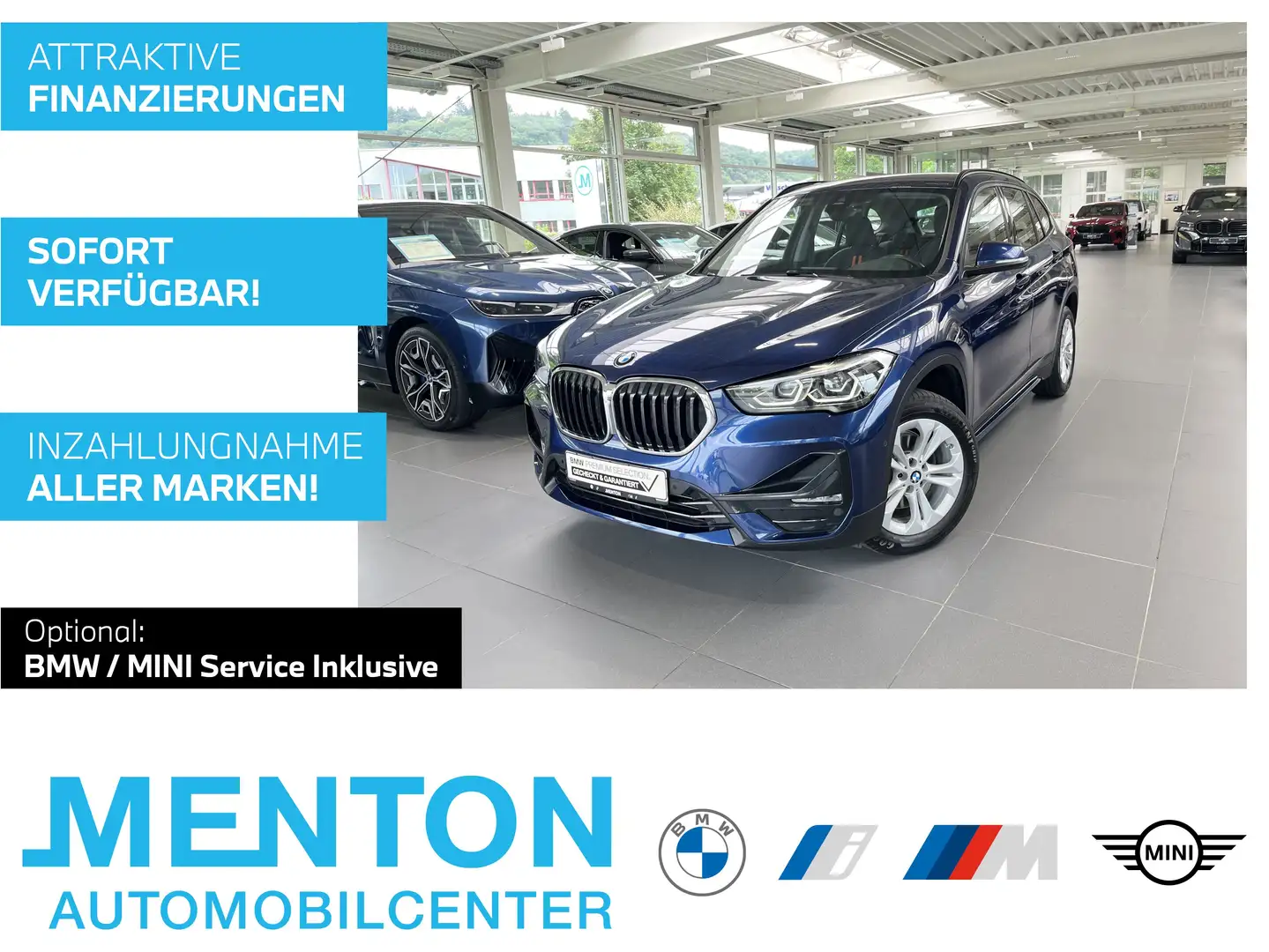BMW X1 sDrive18d Sport Line AHK/Navi/LED/Komfortzg./Shz/P Blau - 1