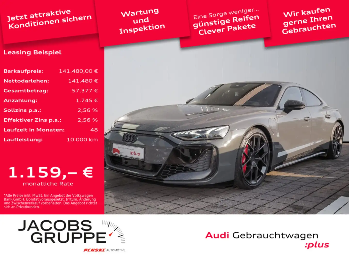 Audi RS e-tron GT performance Carbon/S-Sitze/Laser/360°/HuD Gri - 1