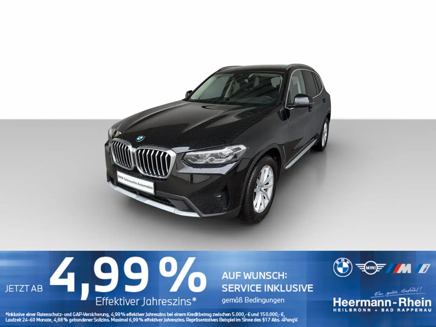 BMW X3 xDrive20iA NaviProf.LED.DriveAss.ParkAss.SHZ. Noir - 2