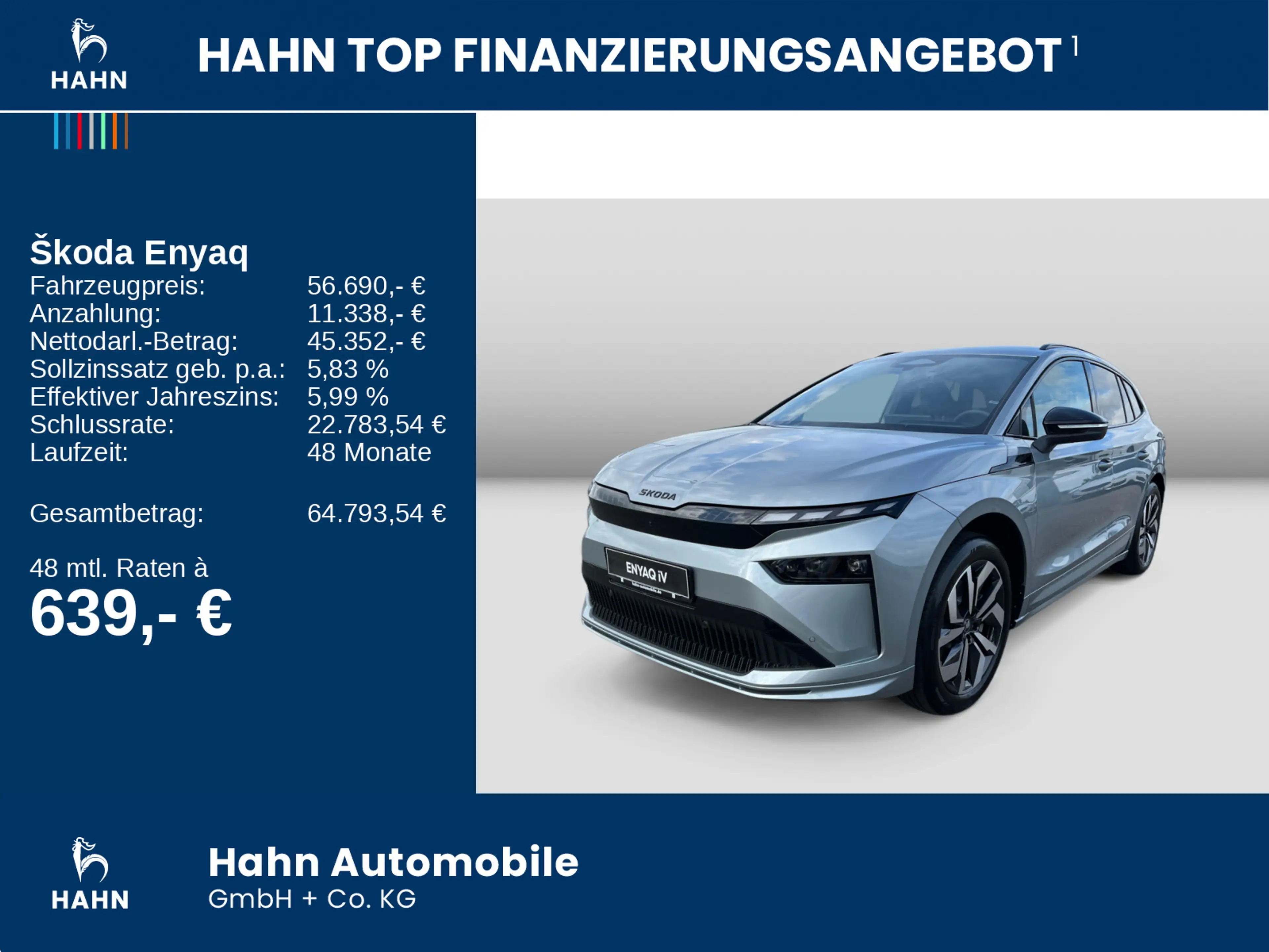 Skoda Enyaq Sportline 85 Advanced HuD 360° Canton AHK — photo 2