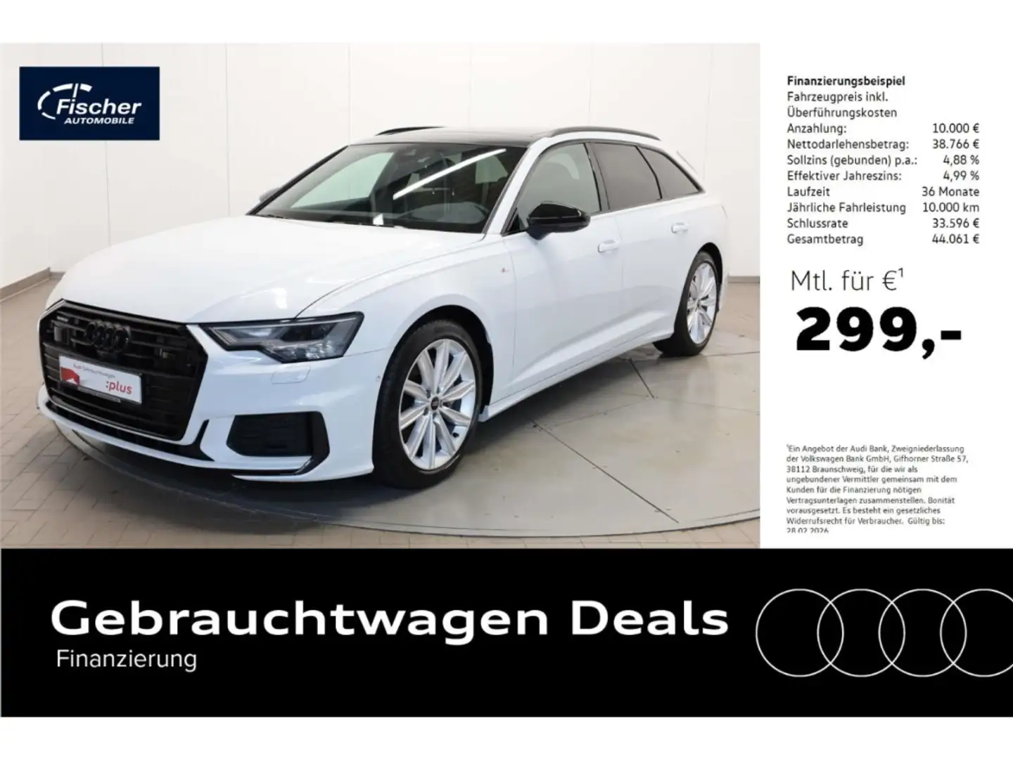 Audi A6 Avant 45 TFSI quattro S line Weiß - 1