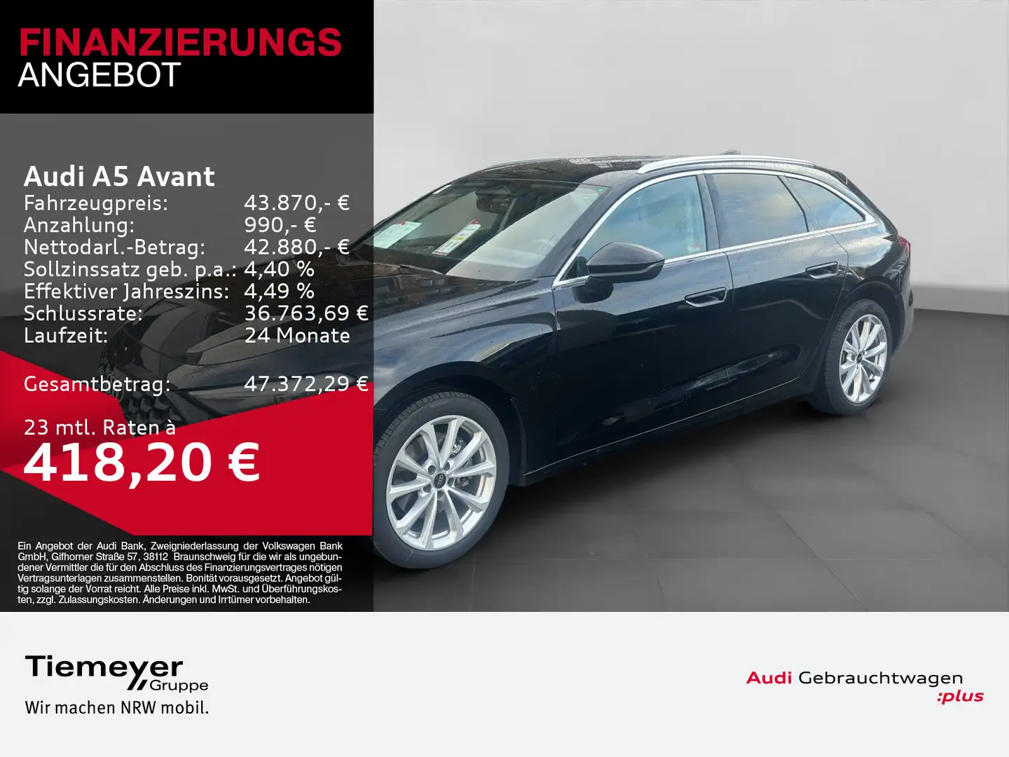 Audi A5 TFSI Q LM18 KAMERA SPORTSITZE AHK Schwarz - 1