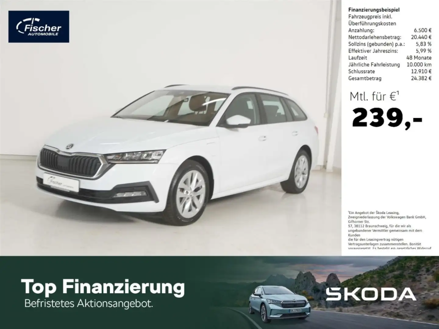 Skoda Octavia Combi 1.4 TSI iV Ambition Weiß - 1