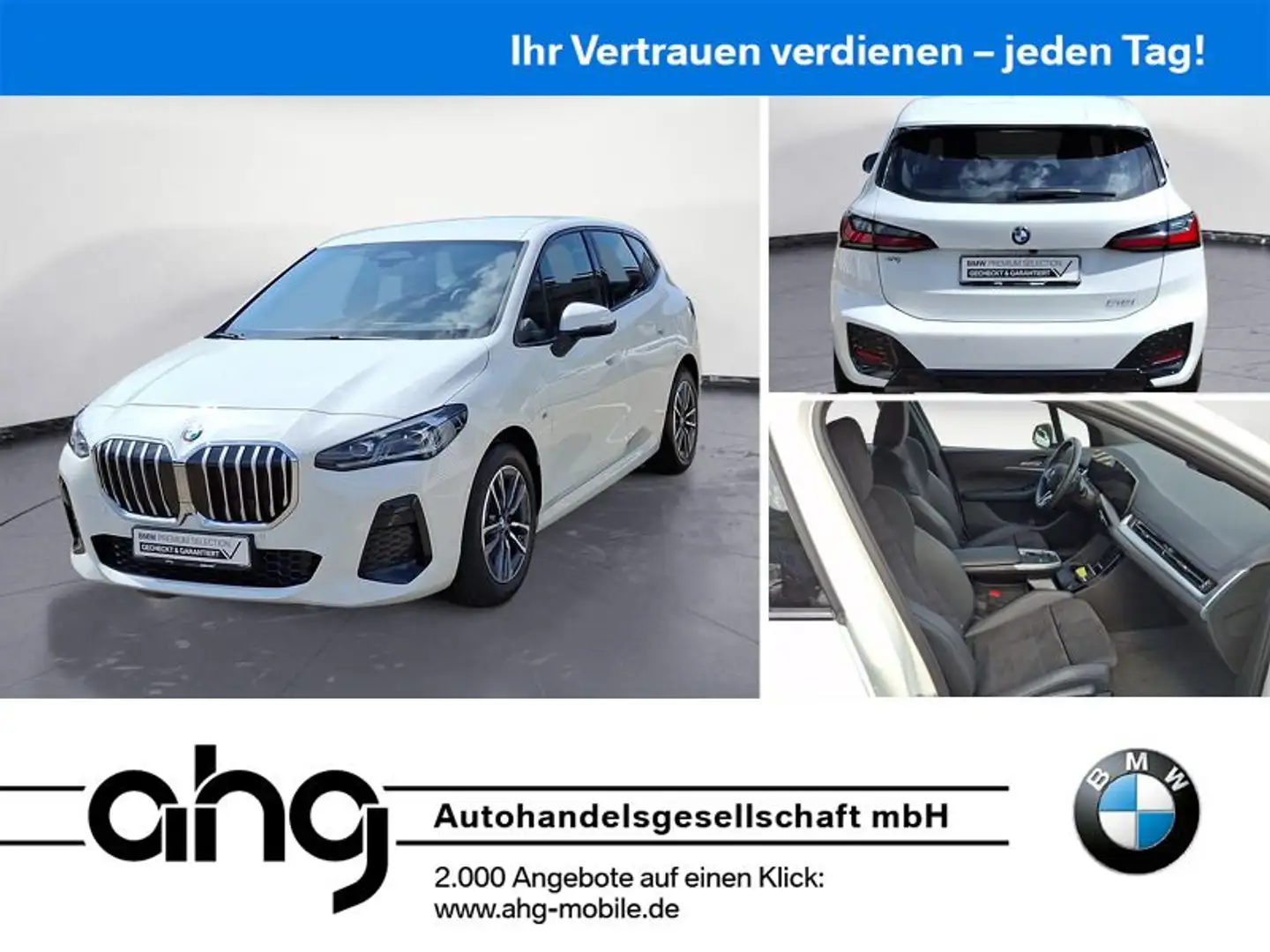 BMW 218 Aut. M Sport Navi RFK AHK Blanc - 1