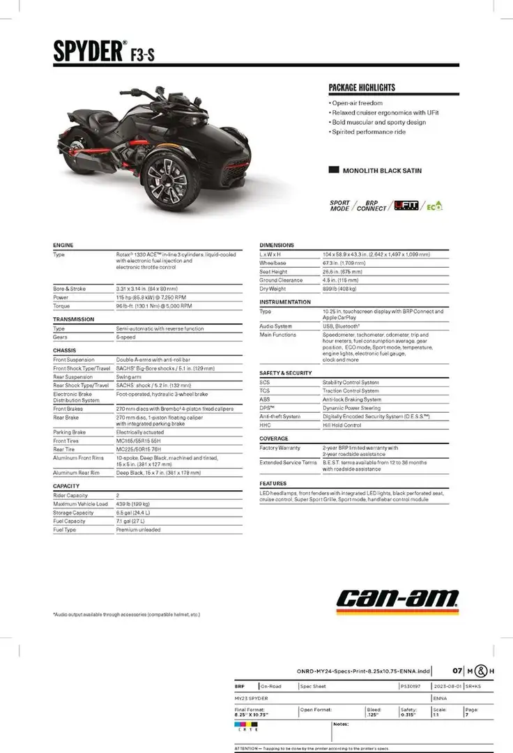Can Am Spyder F3-S ACE 2024 Nero - 2