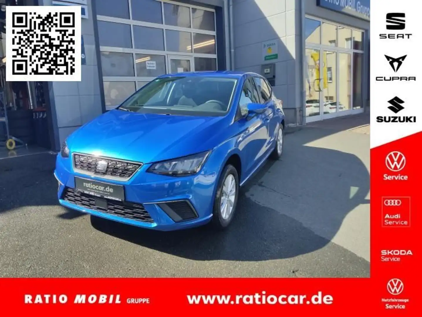 SEAT Ibiza IBIZA ROAD EDITION 1.0 TSI AHK-VORB. SITZH. EPH Blau - 1