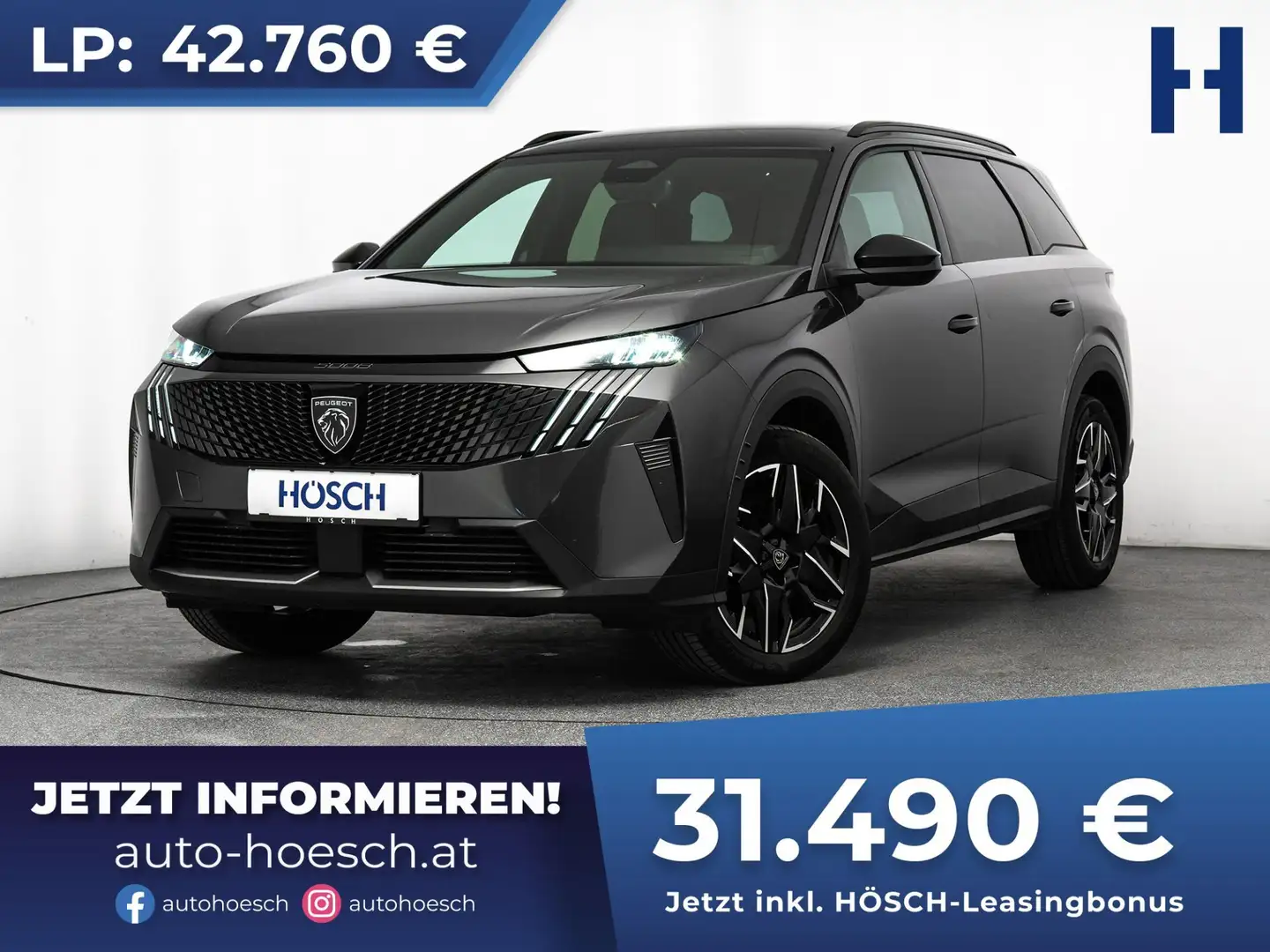 Peugeot 5008 Allure Hybrid 145 7-Sitze MEGAPREIS Gris - 1