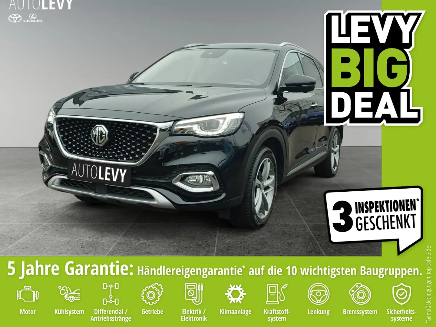 MG HS Luxury ALLWETTER*CARPLAY*LED*LEDER Noir - 1