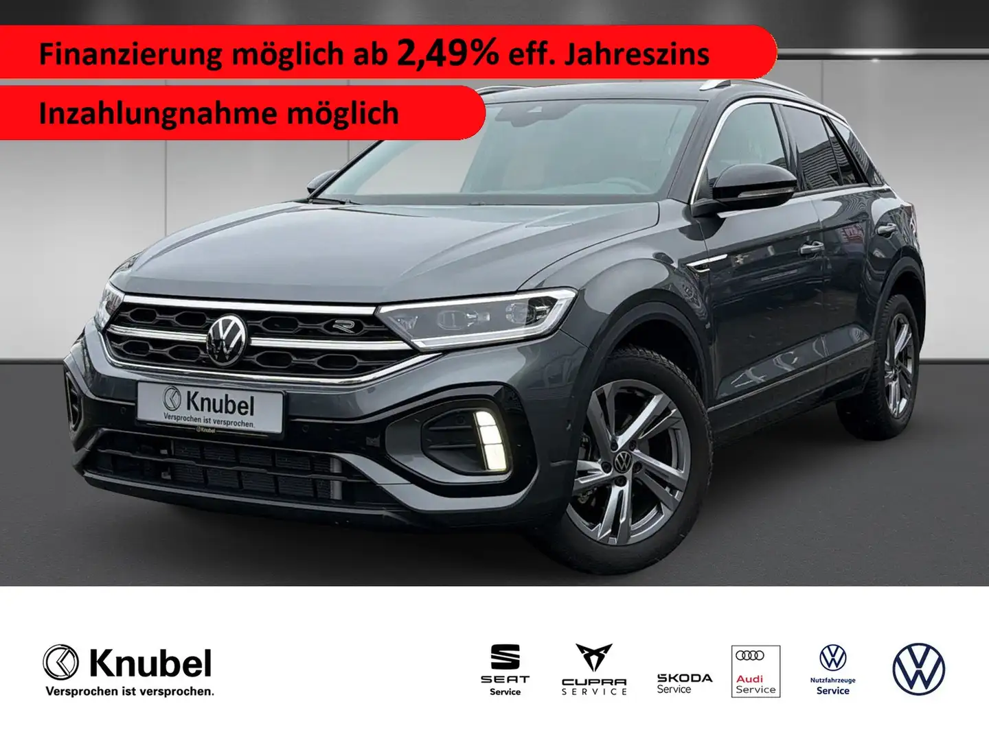 Volkswagen T-Roc R-Line 1.5 TSI DSG LED+ Navi AHK ACC Massage Ga... Grau - 1