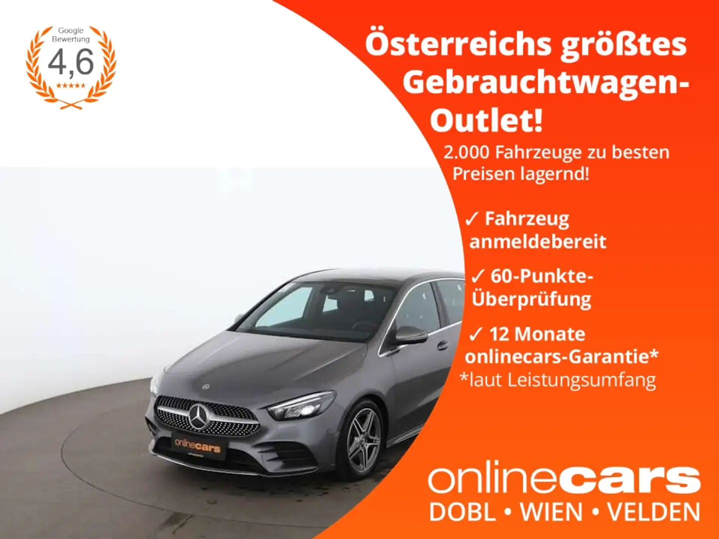 Mercedes-Benz B 200 d AMG-Line Aut LED SKY NAVI LEDER SITZHZG Grau - 1