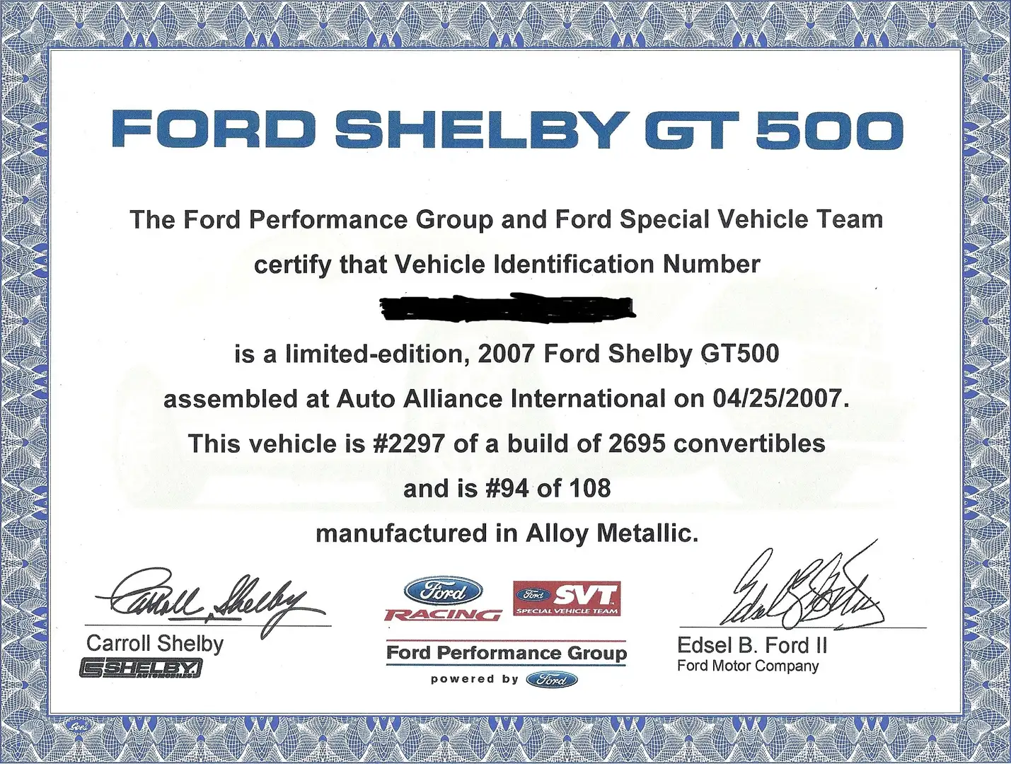 Ford Mustang Shelby GT 500 Cabriolet limitiert Szürke - 2
