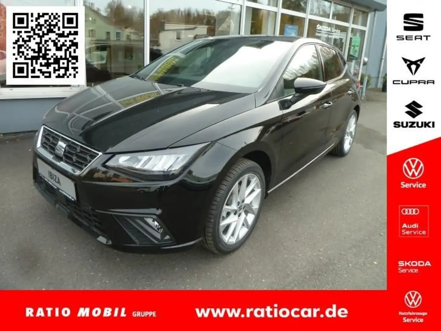 SEAT Ibiza IBIZA FR 1.0 TSI DSG NAVI AHZV-VORBER. SITZH. Noir - 1