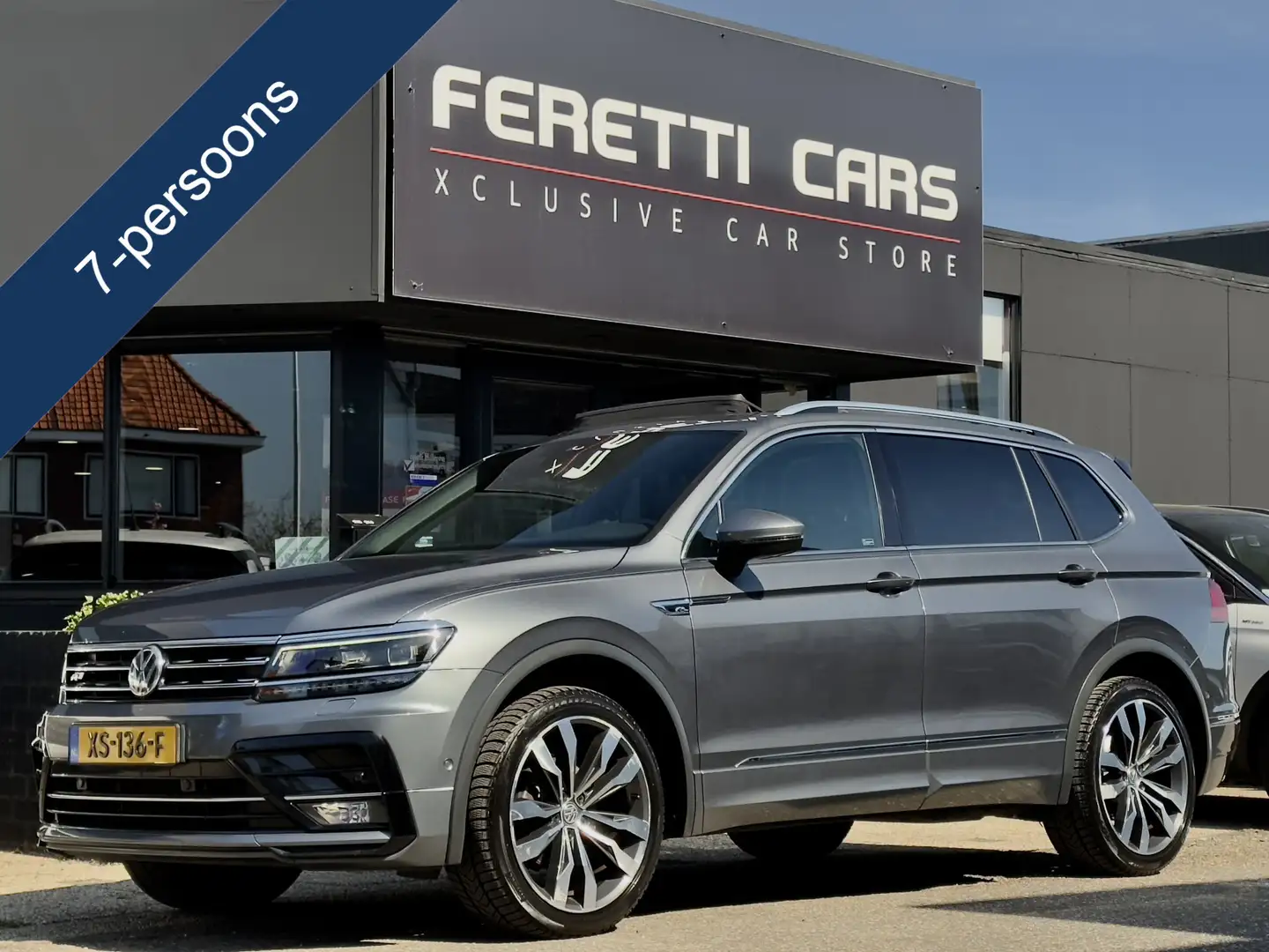 Volkswagen Tiguan Allspace 2.0 TDI AUT7 R-LINE HIGHLINE 7PERS 150PK. PANODAK Grijs - 1