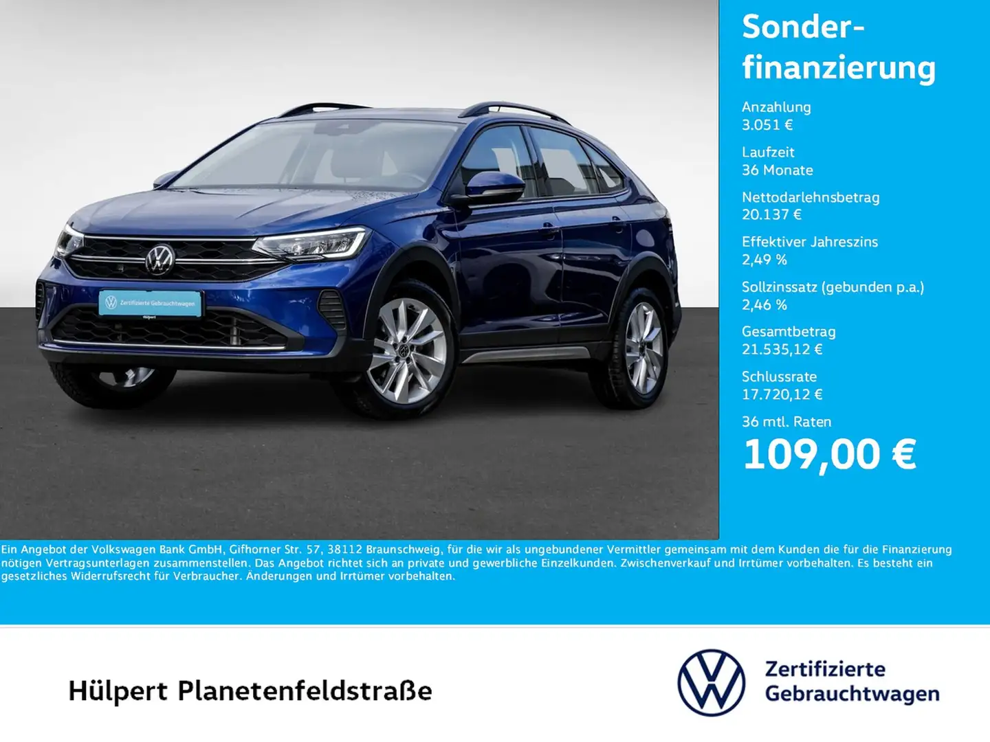 Volkswagen Taigo 1.5 LIFE LM17 CARPLAY SITZHEIZUNG LED DAB+ Albastru - 1