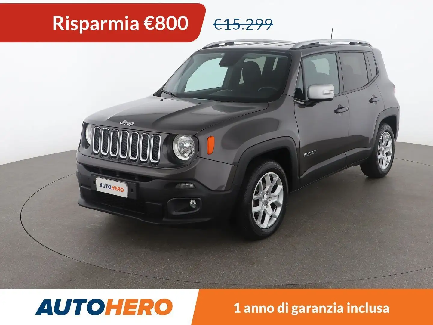 Jeep Renegade 1.6 M-Jet Limited 120 CV Grigio - 1