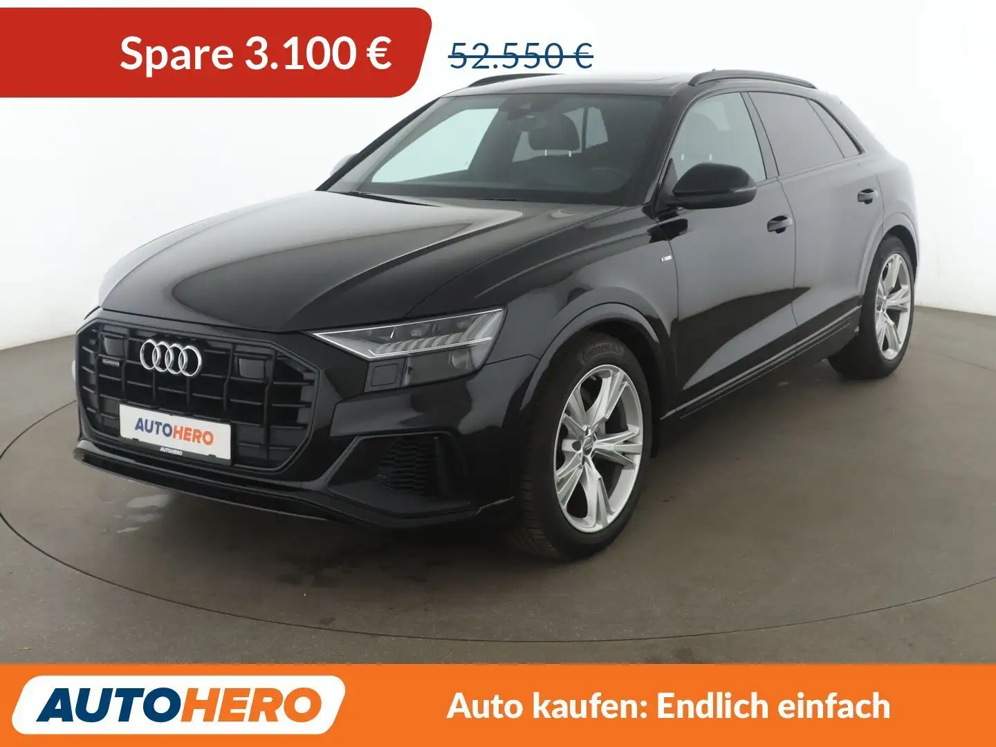 Audi Q8 50 TDI quattro Aut.*SLINE*HEAD-UP*MATRIX*VC*CAM*SH Schwarz - 1