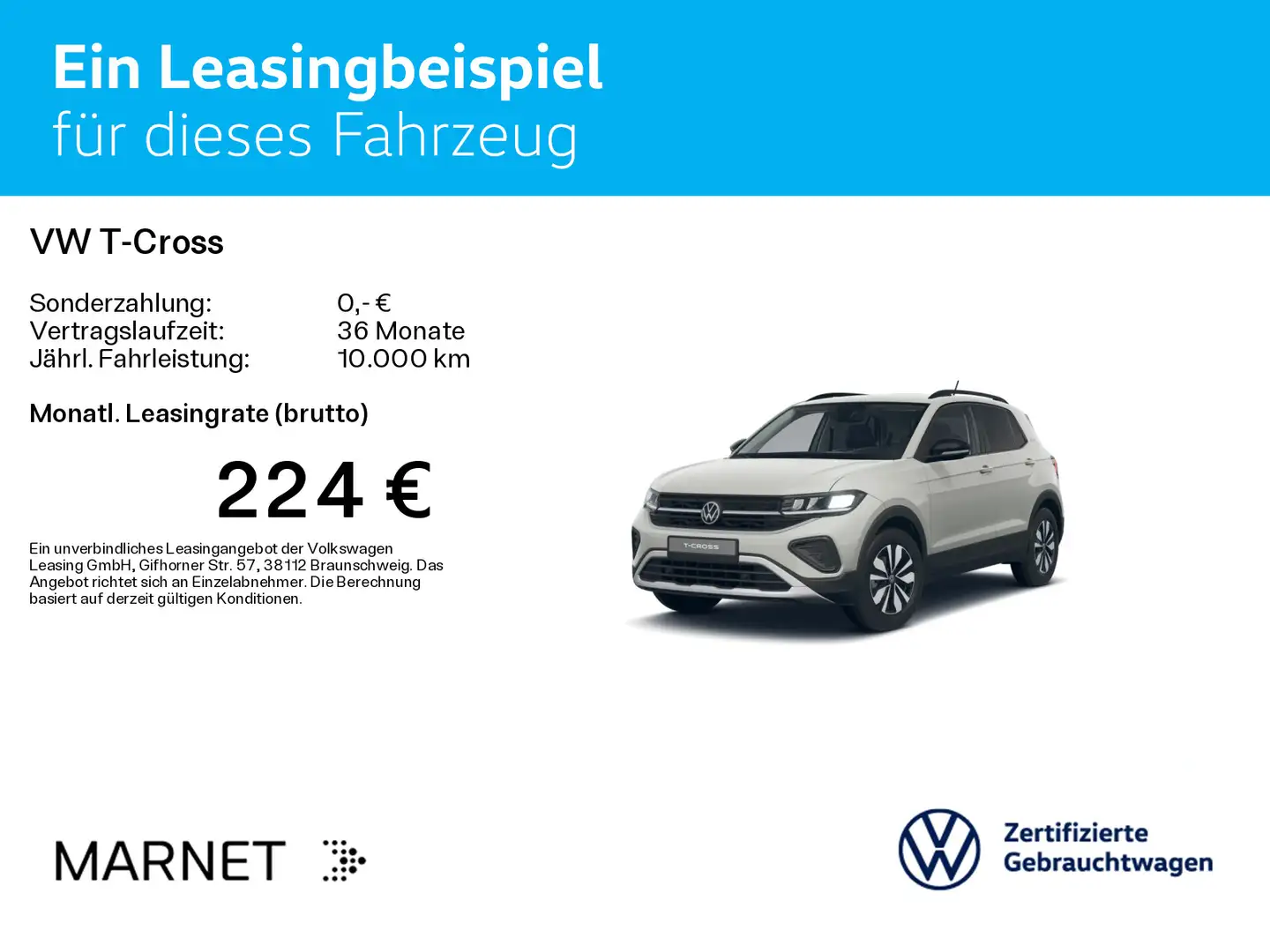 Volkswagen T-Cross 1.0 TSI DSG Goal* Navi*Kamera*Keyless*LE Grau - 2