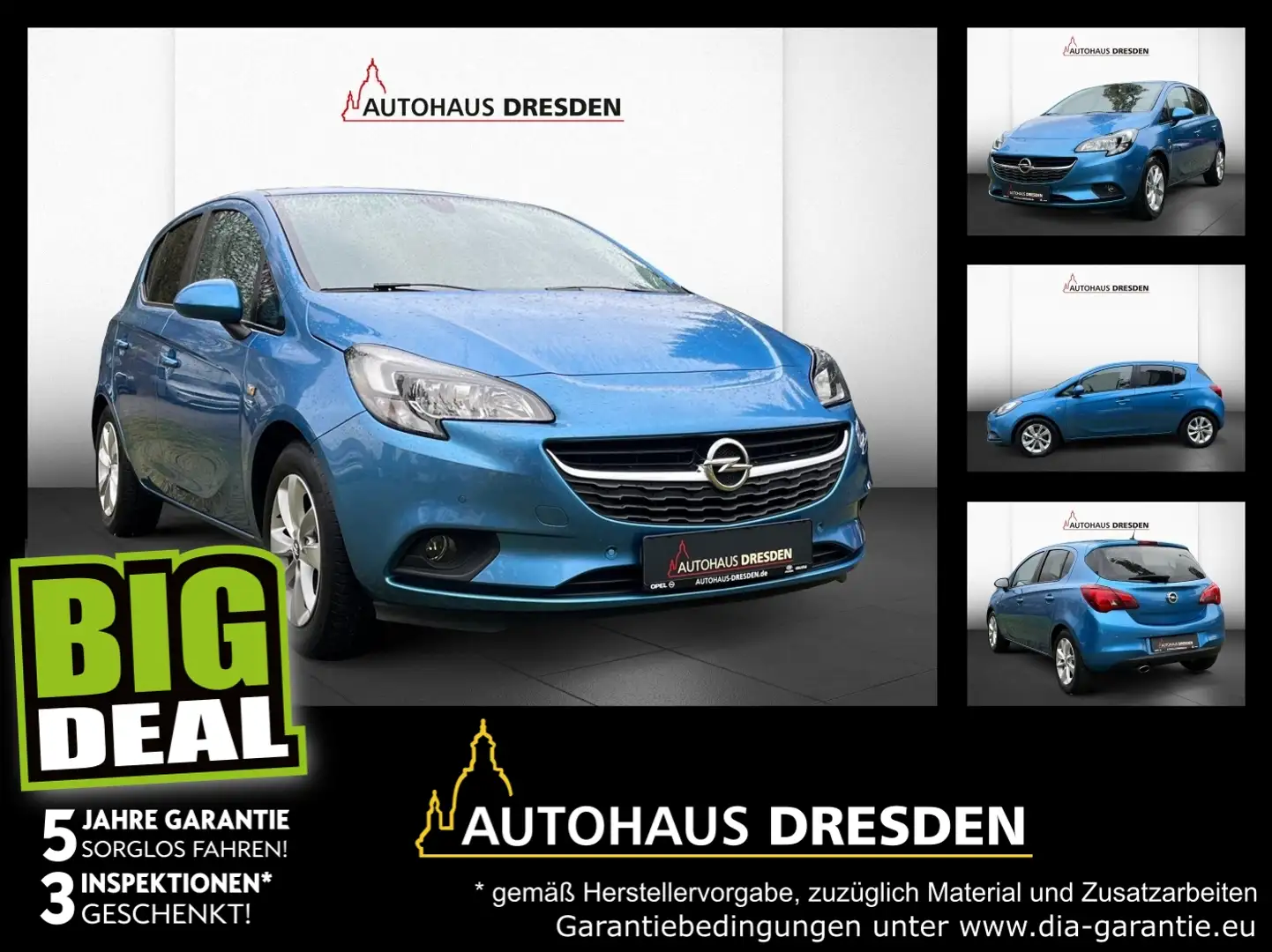 Opel Corsa E 1.4 Active Winterp.+Kam.+LM+PDC Blau - 1