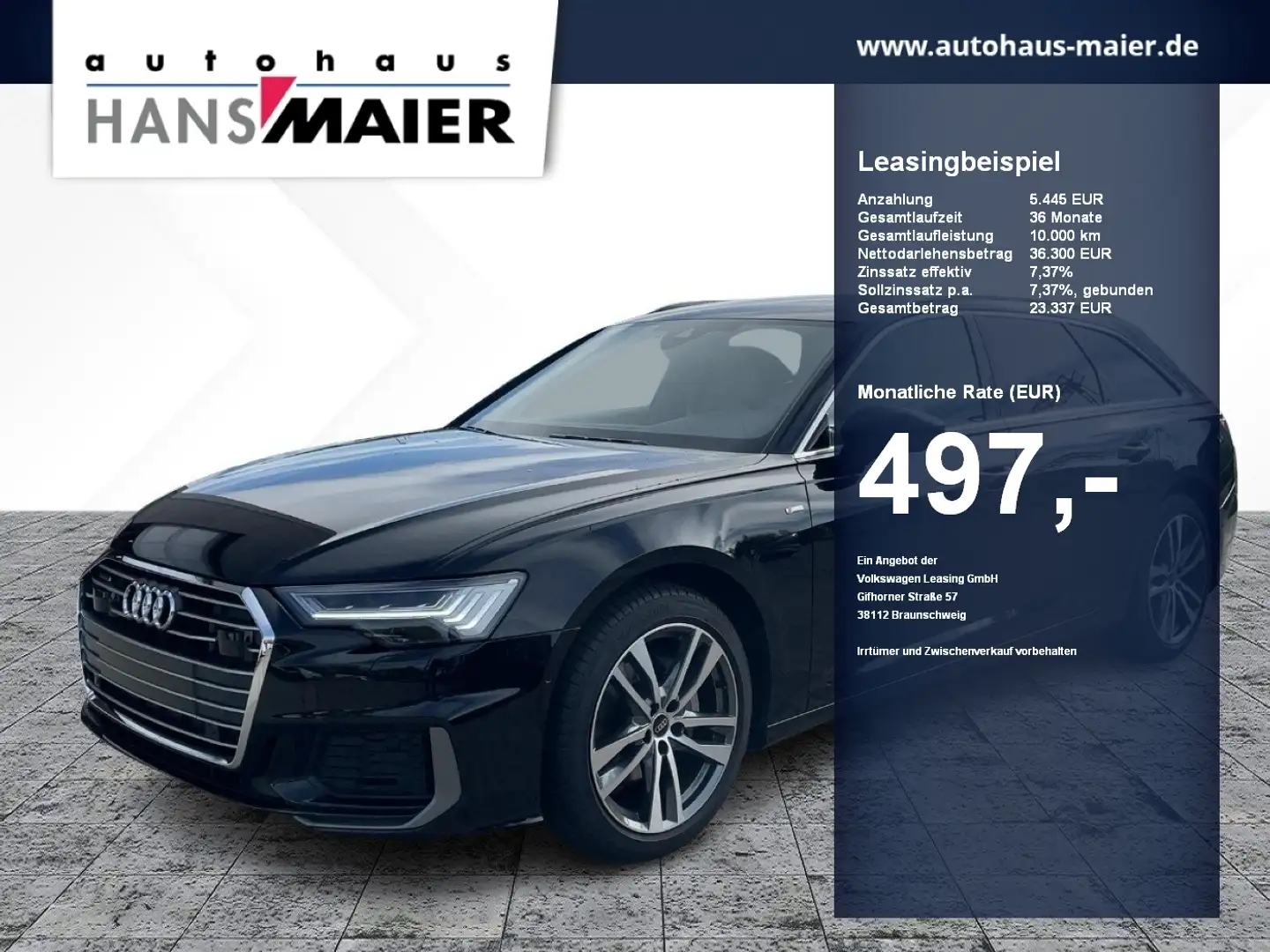 Audi A6 Avant TDI quattro design S Line Matrix ACC WR Schwarz - 1