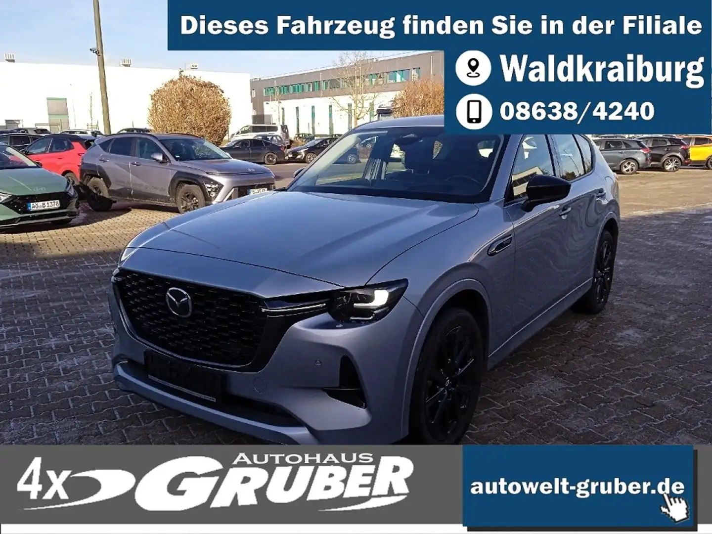 Mazda CX-60 AWD PHEV HOMURA+Premium Comofort+Leder+Navi Silber - 1