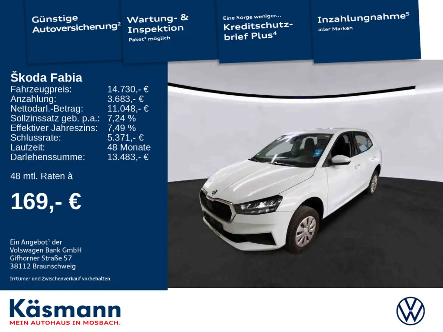 Skoda Fabia Active 1.0MPI LED PDC BLUETOOTH CARPLAY Weiß - 1