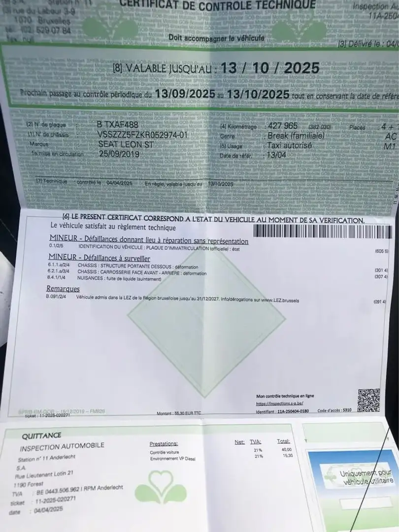 SEAT Leon Leon ST 2.0 CR TDi FR+ DSG (EU6.2) Noir - 1
