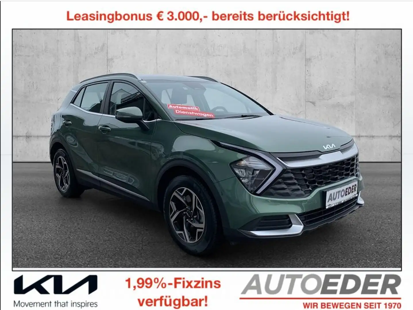 Kia Sportage 1,6 TGDI 48V Silber DCT Grün - 1