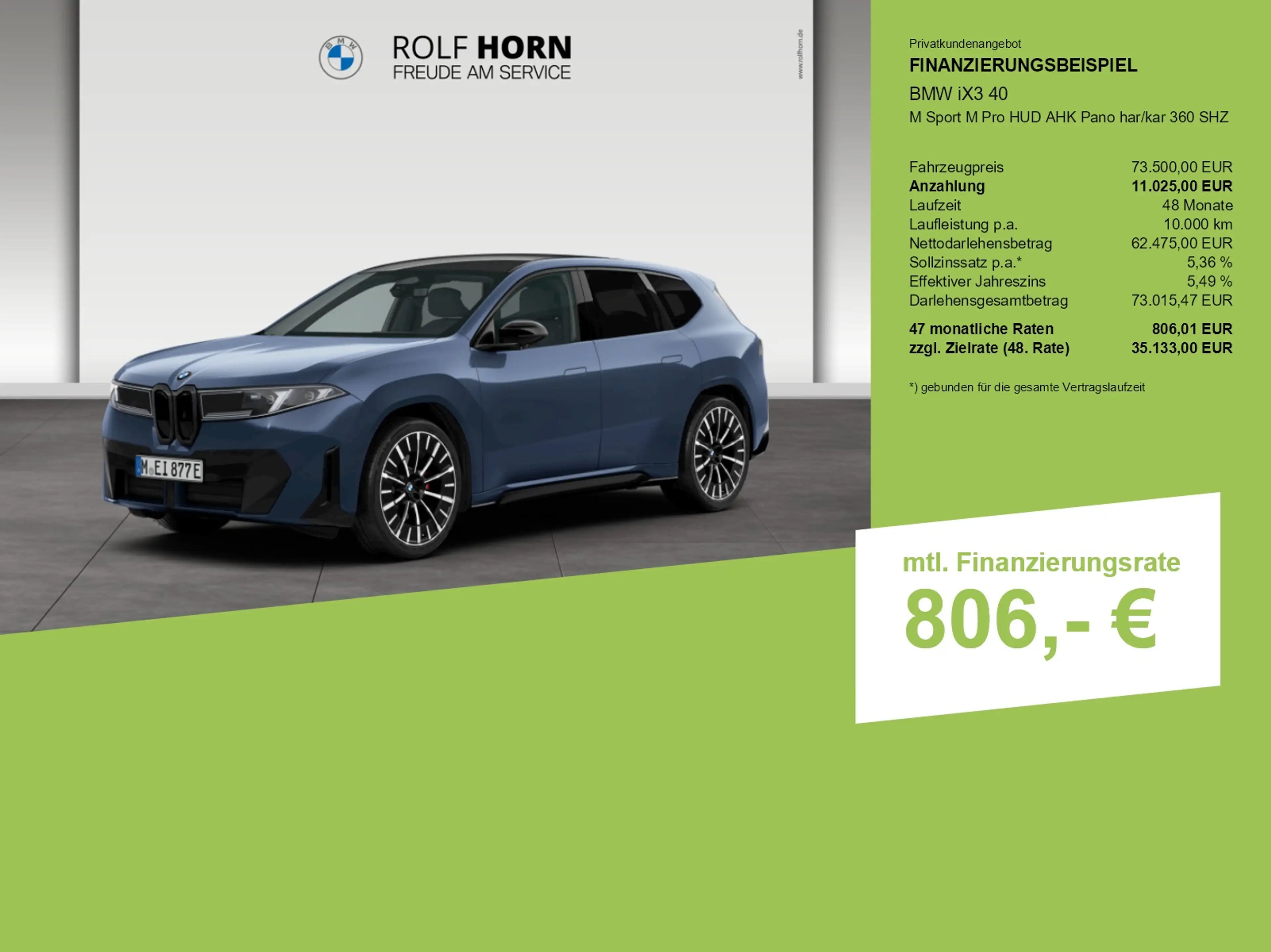 BMW iX3 40 M Sport M Pro HUD AHK Pano har/kar 360 SHZ — photo 3
