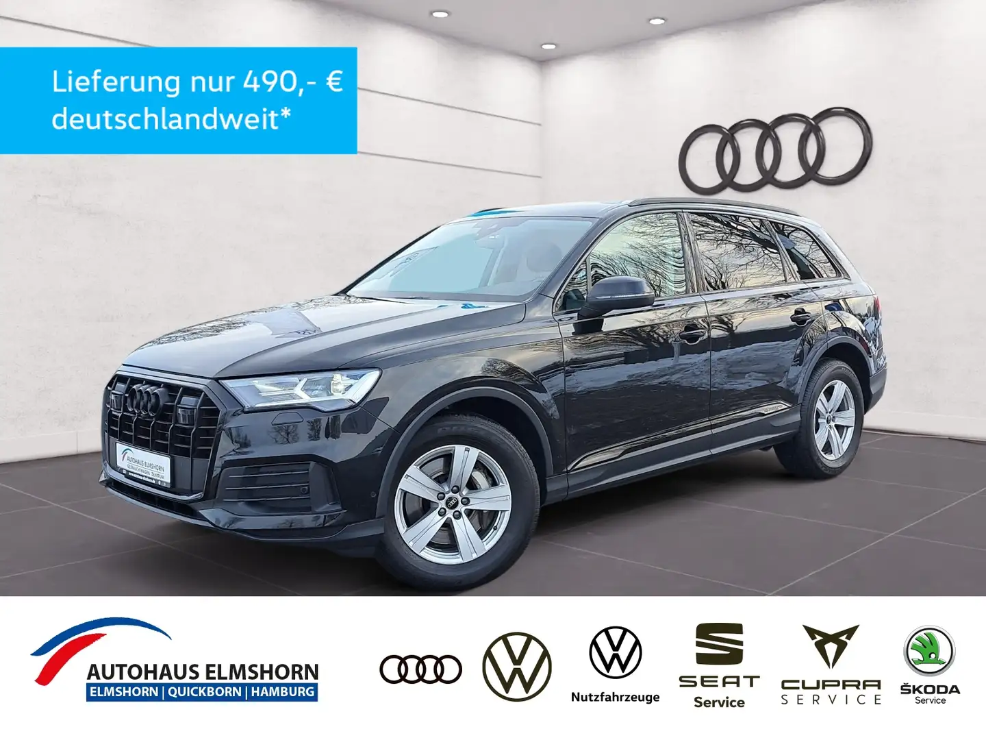 Audi Q7 50 TDI quattro tiptr. 7-SITZ AHK AIR KAM LEDER PD Schwarz - 1