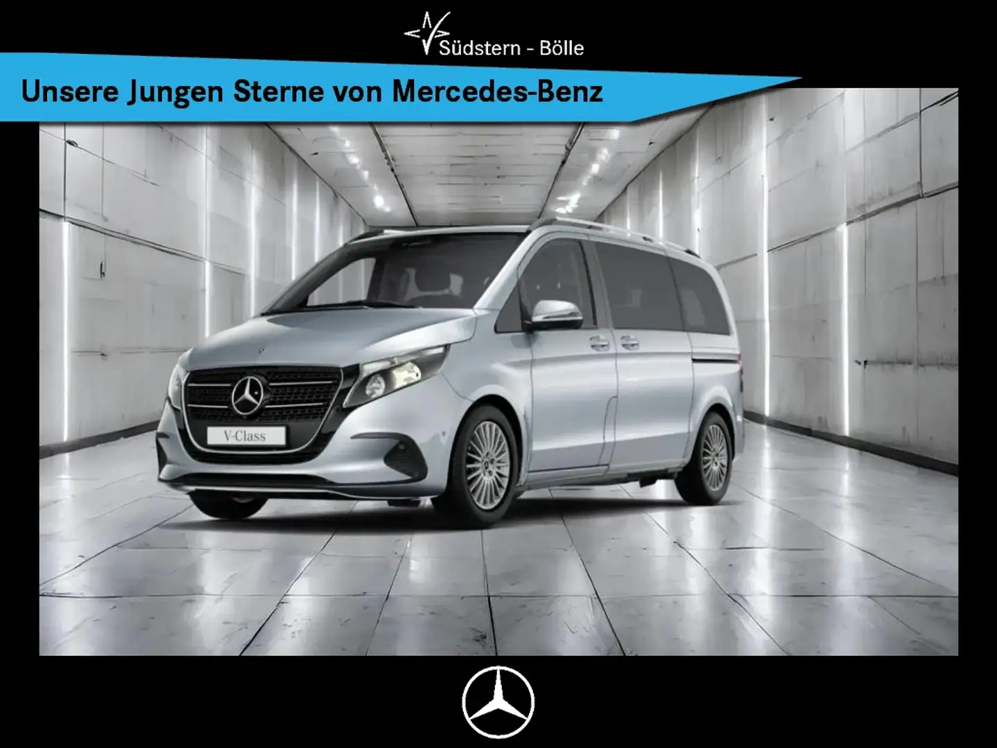 Mercedes-Benz V 220 KOMPAKT+NAVI+AHK+DISTRONIC+KAMERA+PTS+7SI Silber - 1
