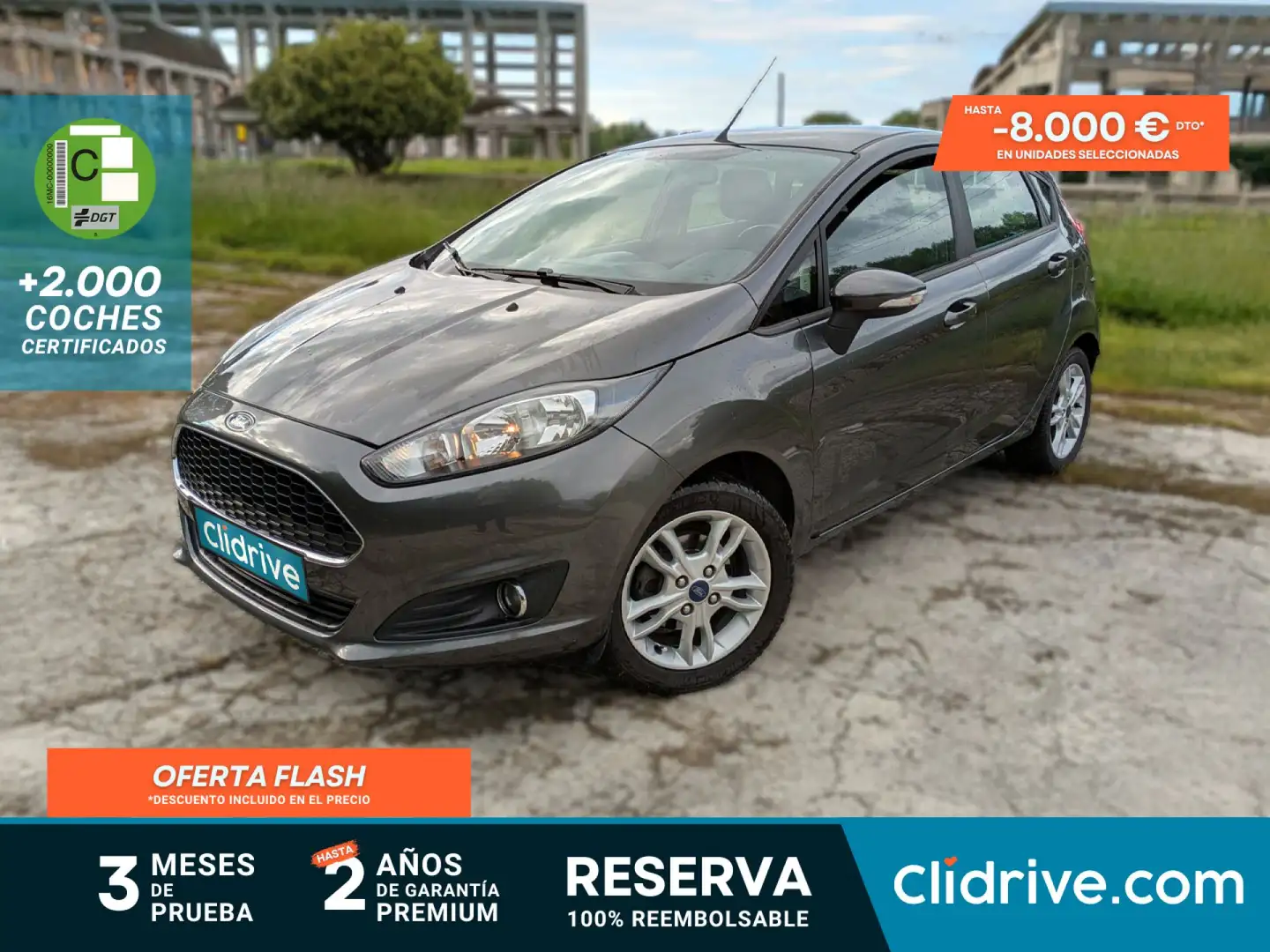 Ford Fiesta 1.25 Duratec 60kW (82CV) Trend 5p Gris - 1