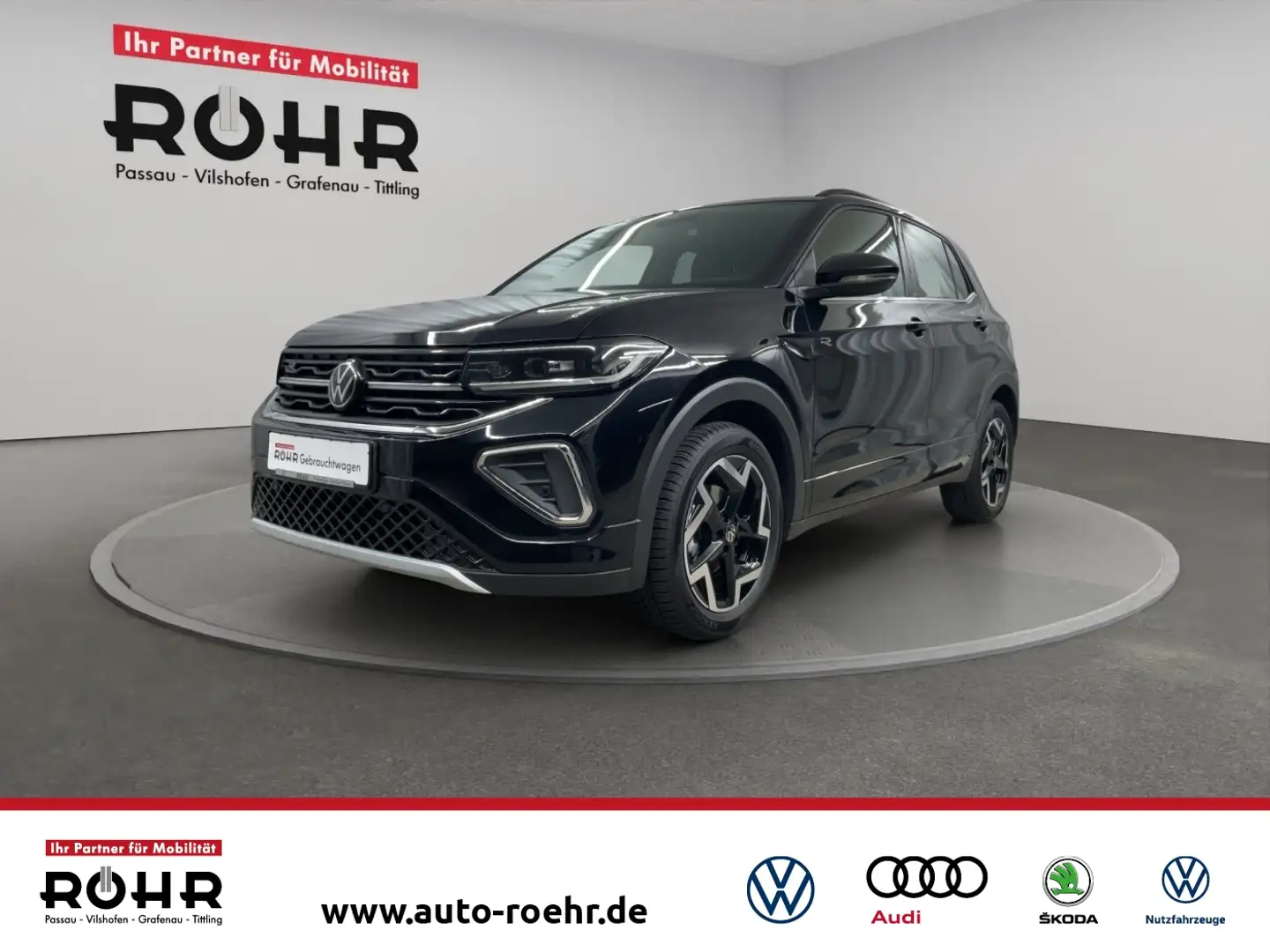 Volkswagen T-Cross R-Line (Garantie 04/2030.AHK.Kamera.Navi) 1.0 TSI Schwarz - 1