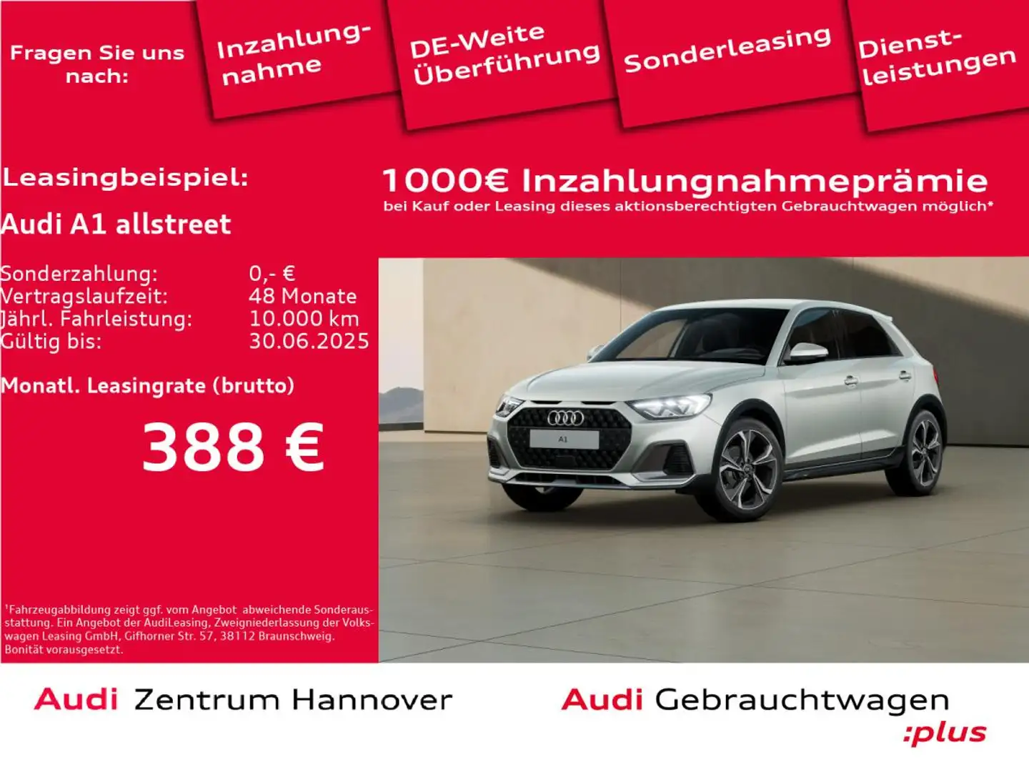 Audi A1 allstreet 35 TFSI LED virtual Teilleder Navi Silber - 1