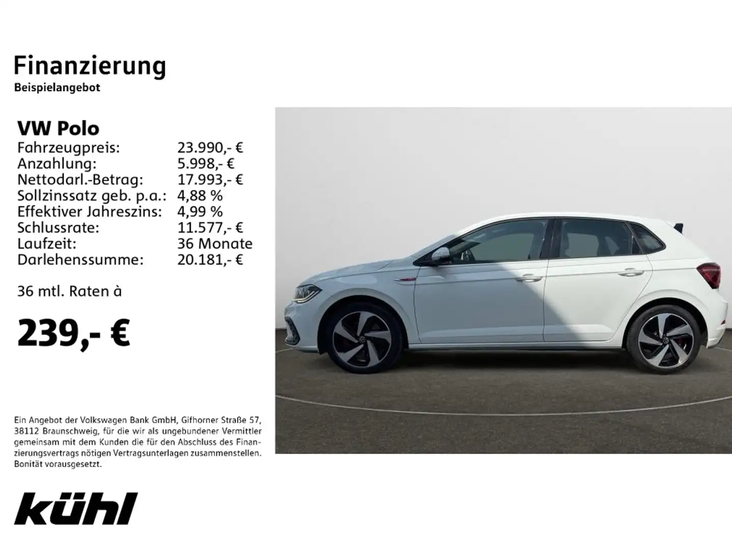 Volkswagen Polo VI 2.0 TSI DSG GTI Matrix,ACC Weiß - 2