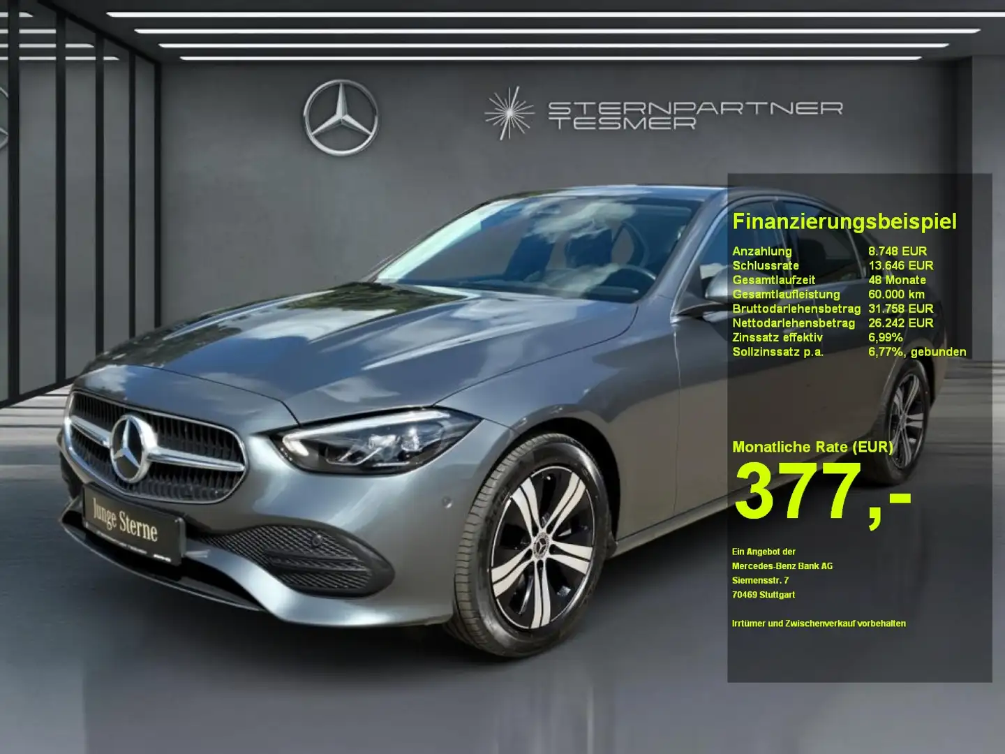 Mercedes-Benz C 220 d Avantgarde AHK Kamera Memory Ambiente Grigio - 1