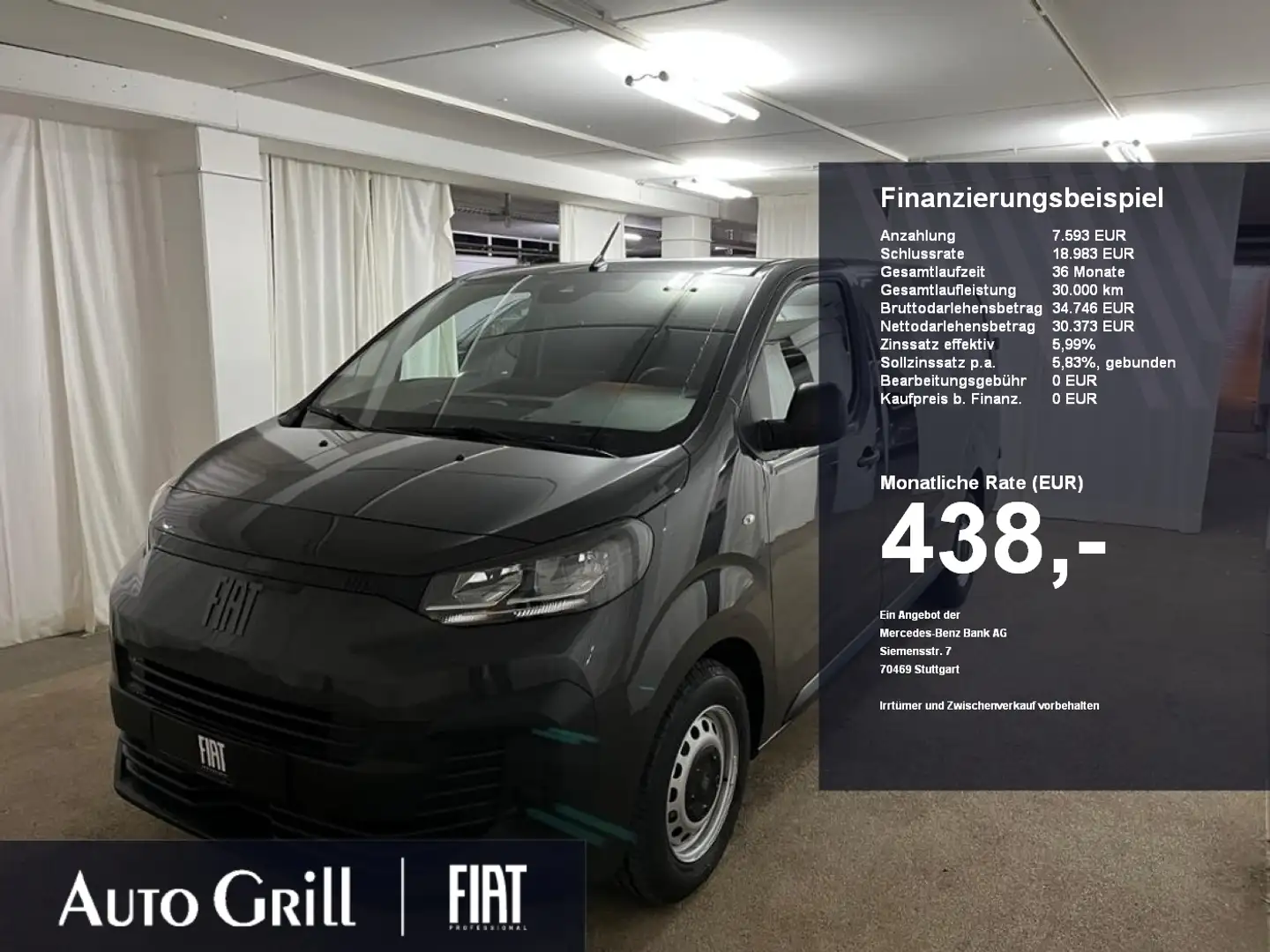 Fiat Scudo L3 Automatik AHK CarPlay RüKa Durchlade Grau - 1