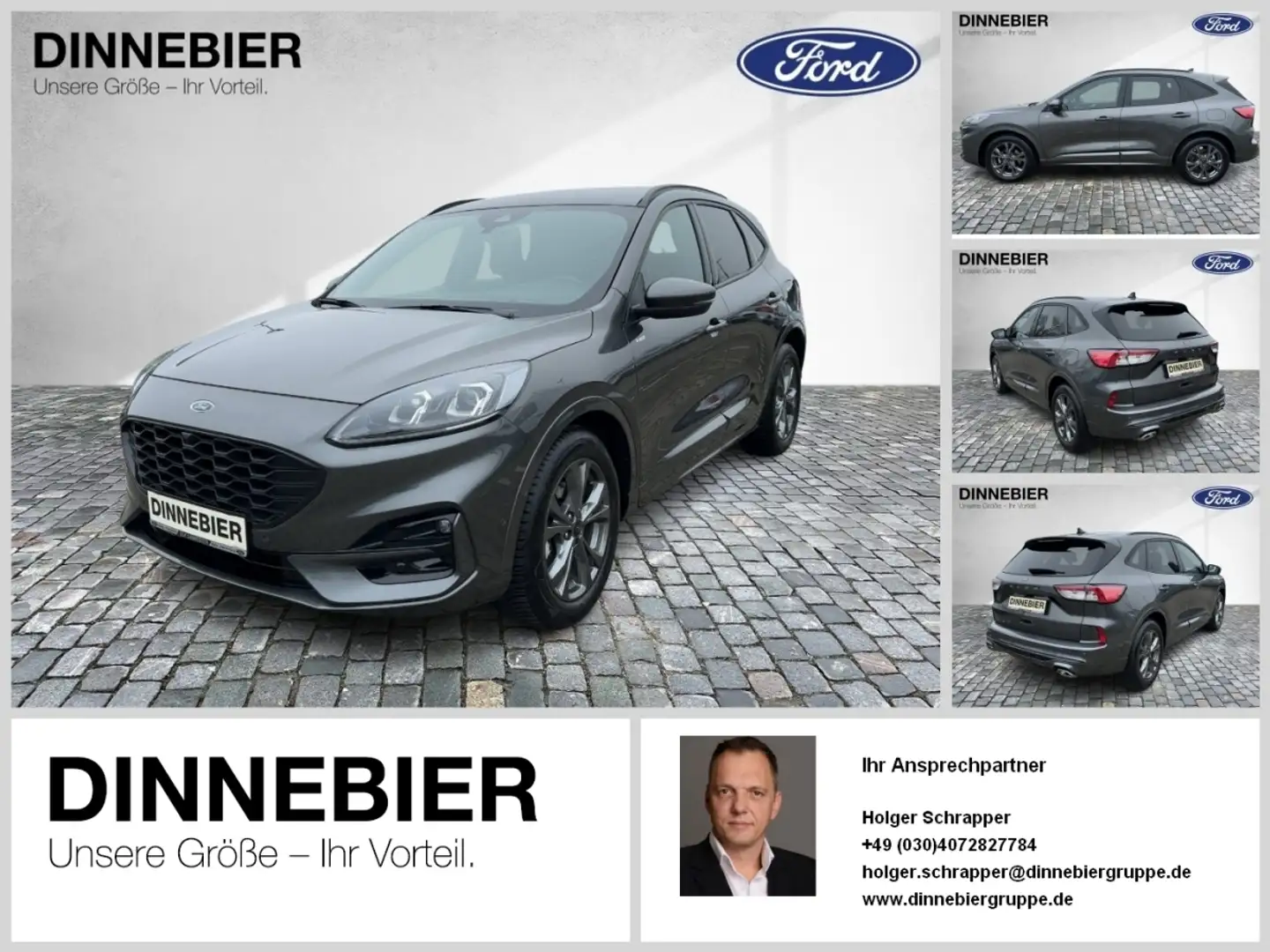 Ford Kuga ST-Line X LED+Navi+Kamera+Winterpaket Grijs - 1