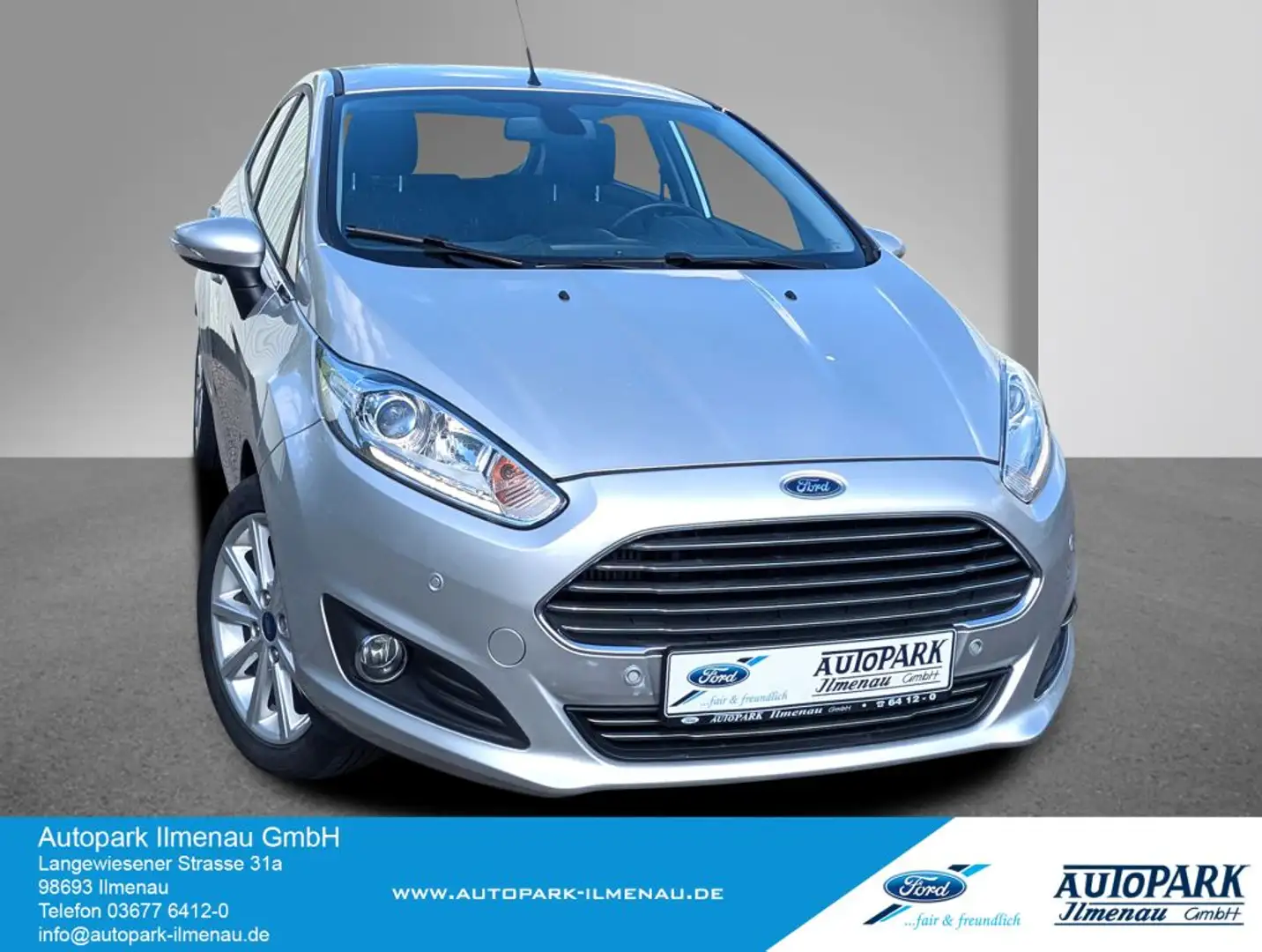 Ford Fiesta 1.0l EcoBoost TITANIUM Klimaaut.+PP vorn+SHZ Argent - 1