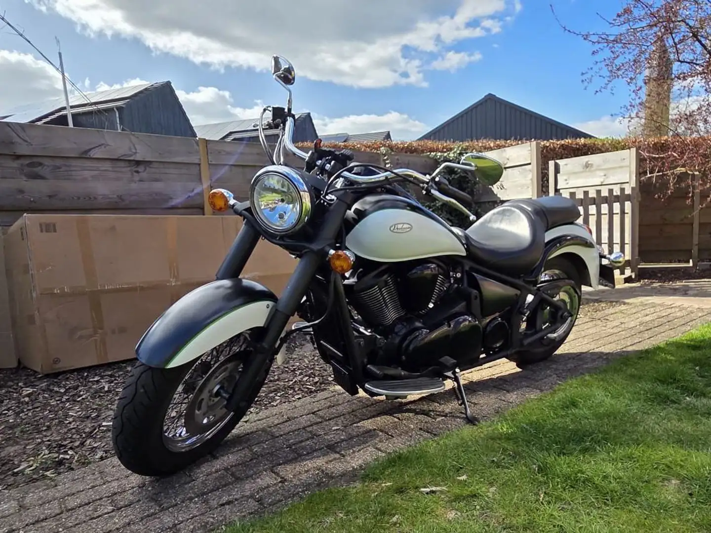 Kawasaki VN 900 Classic Wit - 1