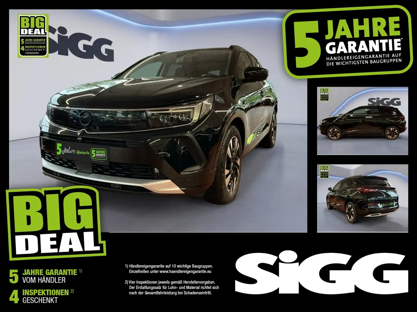 Opel Grandland 1.6 Turbo Ultimate 4 Leder Klima NAVI Noir - 1