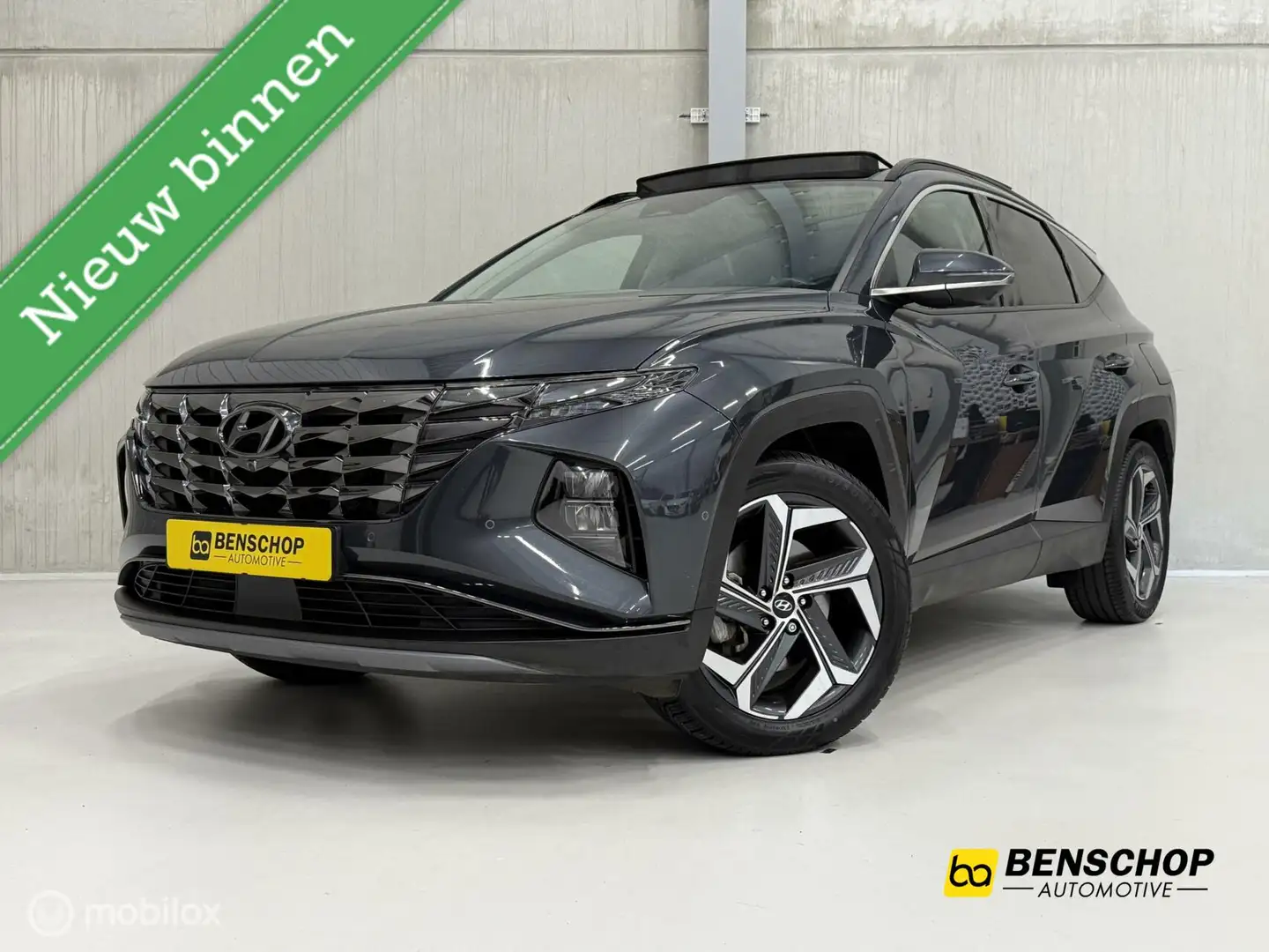 Hyundai TUCSON 1.6 T-GDI HEV Premium Sky Panodak Navi Carplay Cam Blauw - 1