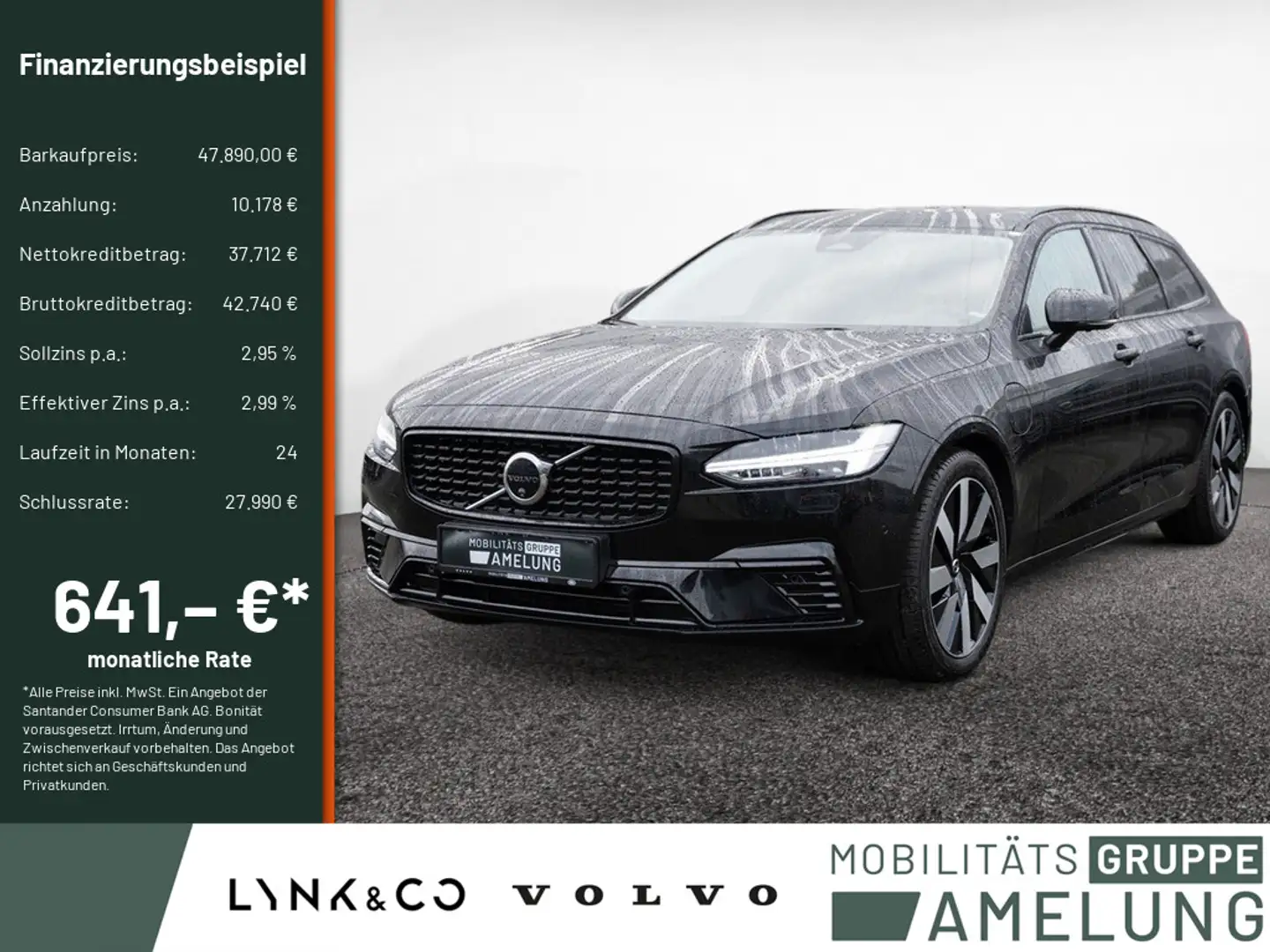Volvo V90 T8 Recharche Plus Dark AWD HUD 360° PANO Schwarz - 1