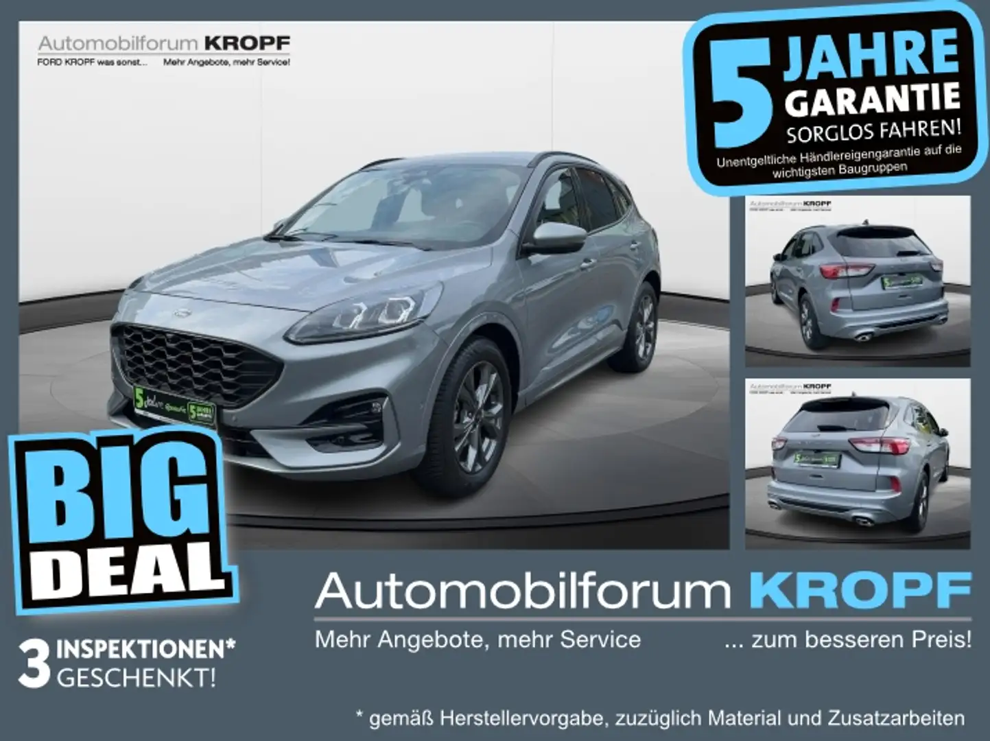 Ford Kuga 1.5 EcoBlue ST-Line ACC+LED+Navi+SHZ+4xSHZ Argent - 1